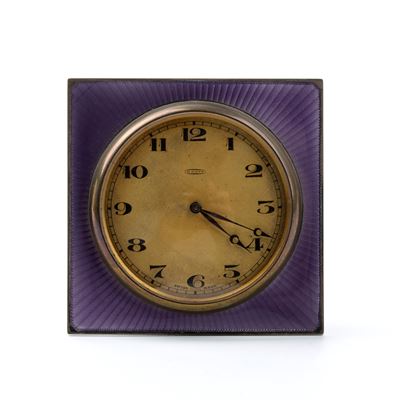 Orologio da Tavolo Art Déco con Smalti