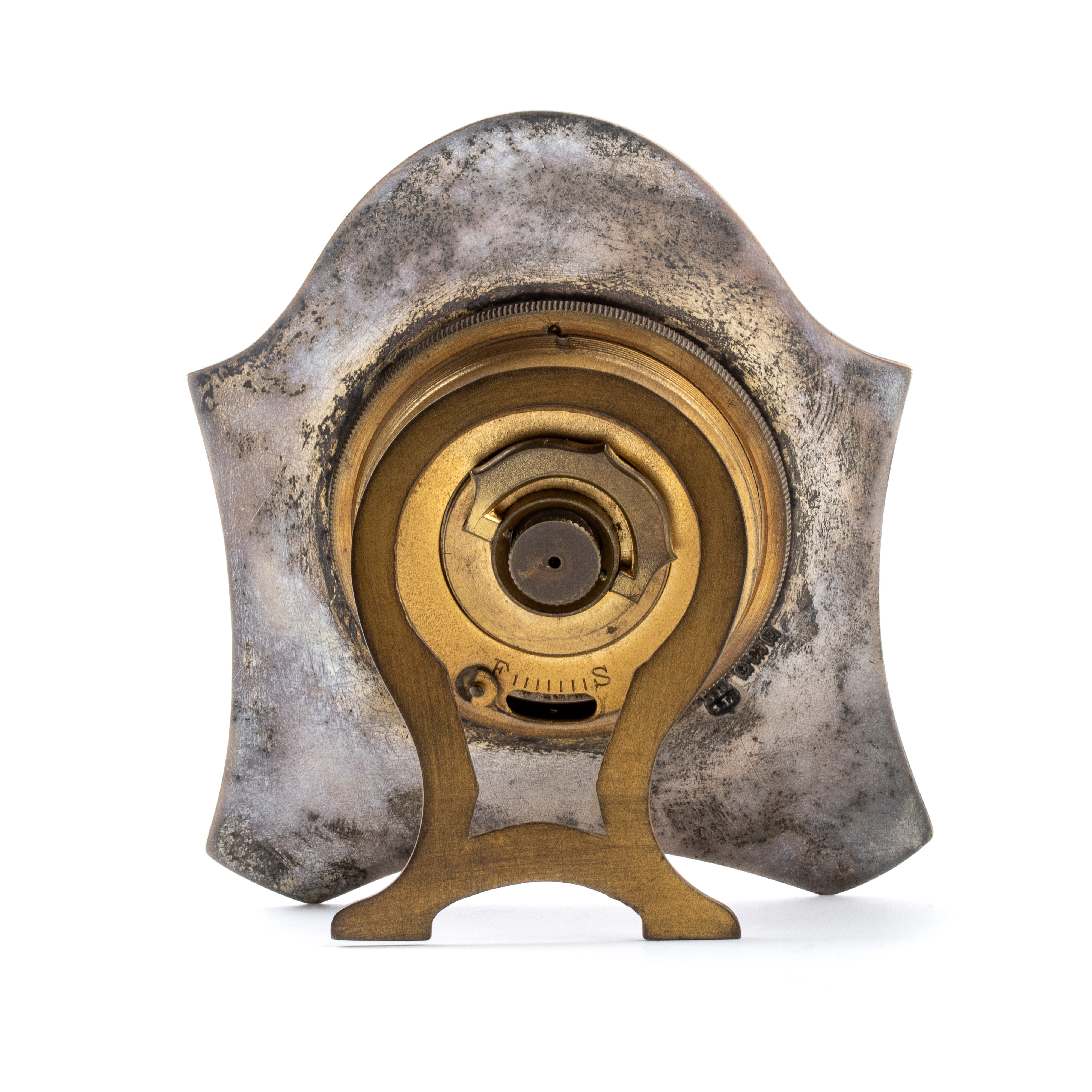 Orologio da tavolo Art Déco in argento e smalti