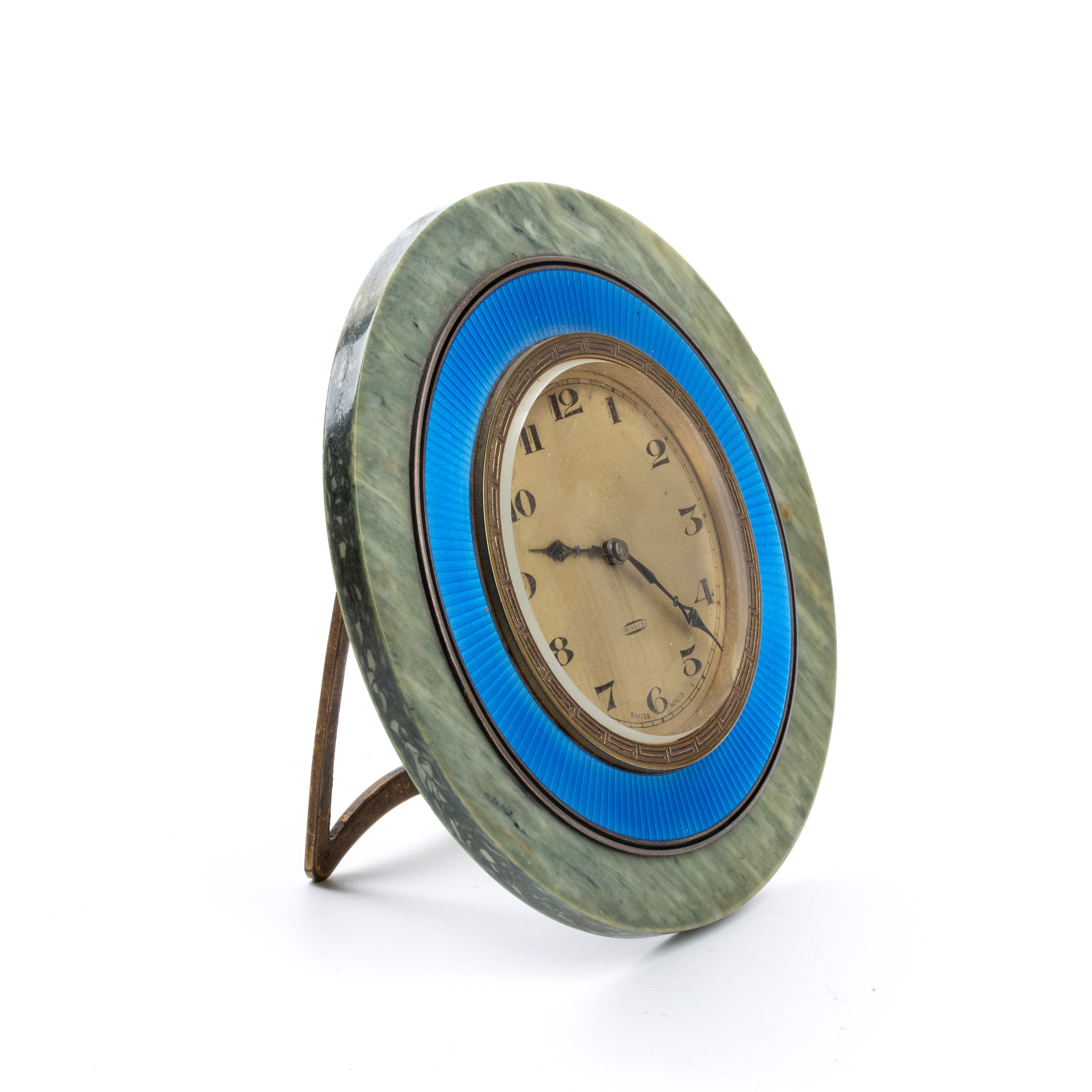 Orologio da Tavolo Art Déco con Smalti