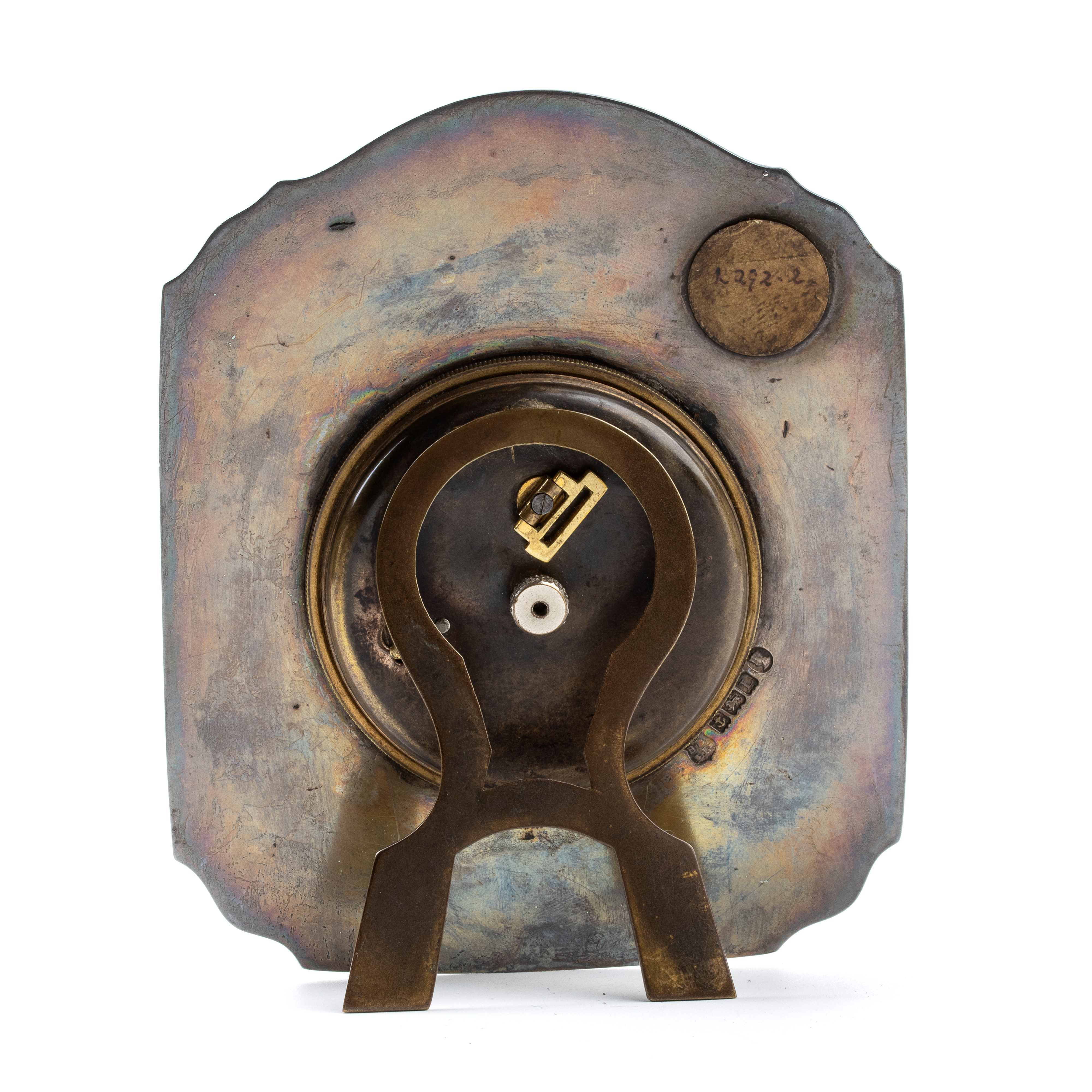 Orologio da tavolo Art Déco in argento e smalti