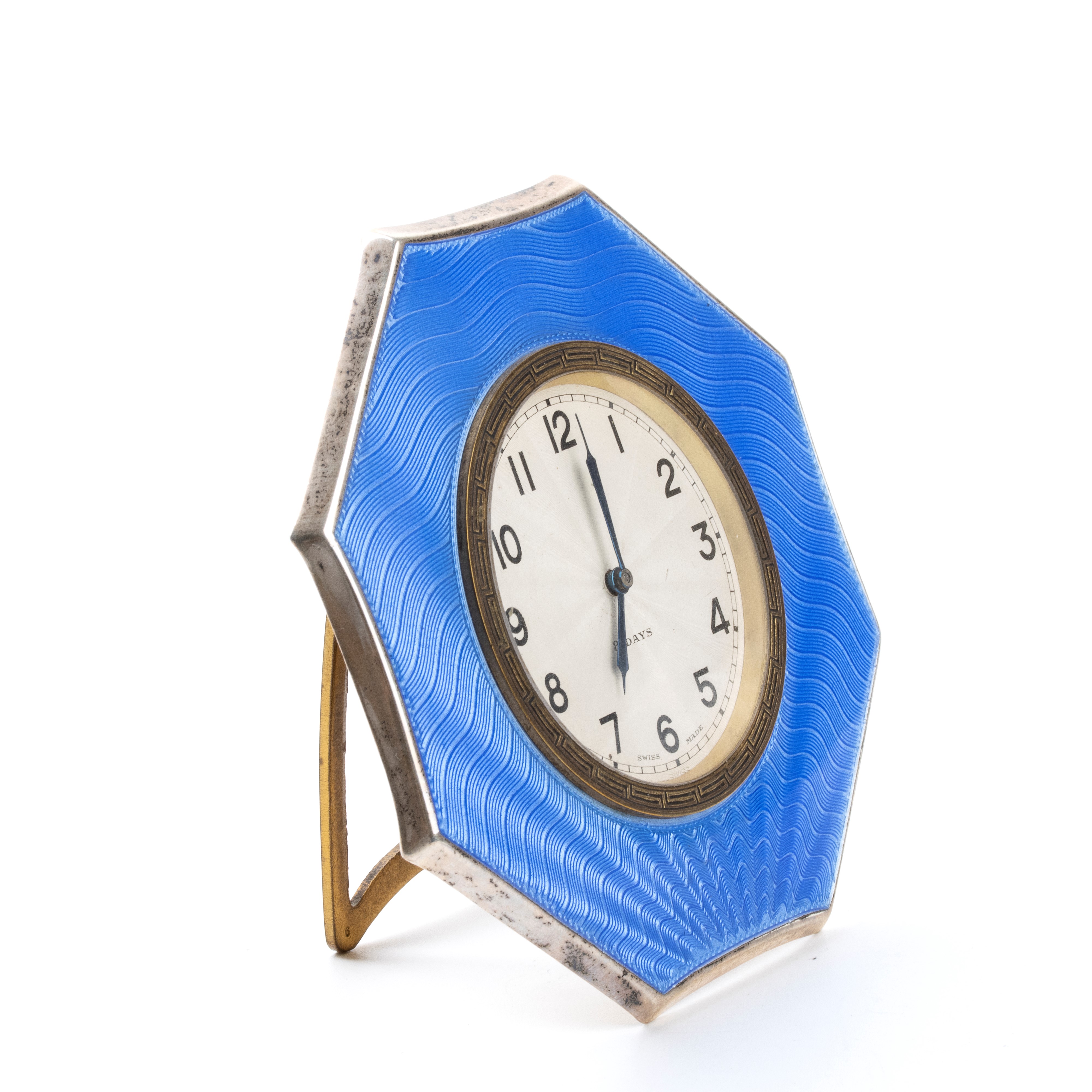 Orologio da Tavolo Art Déco con Smalti