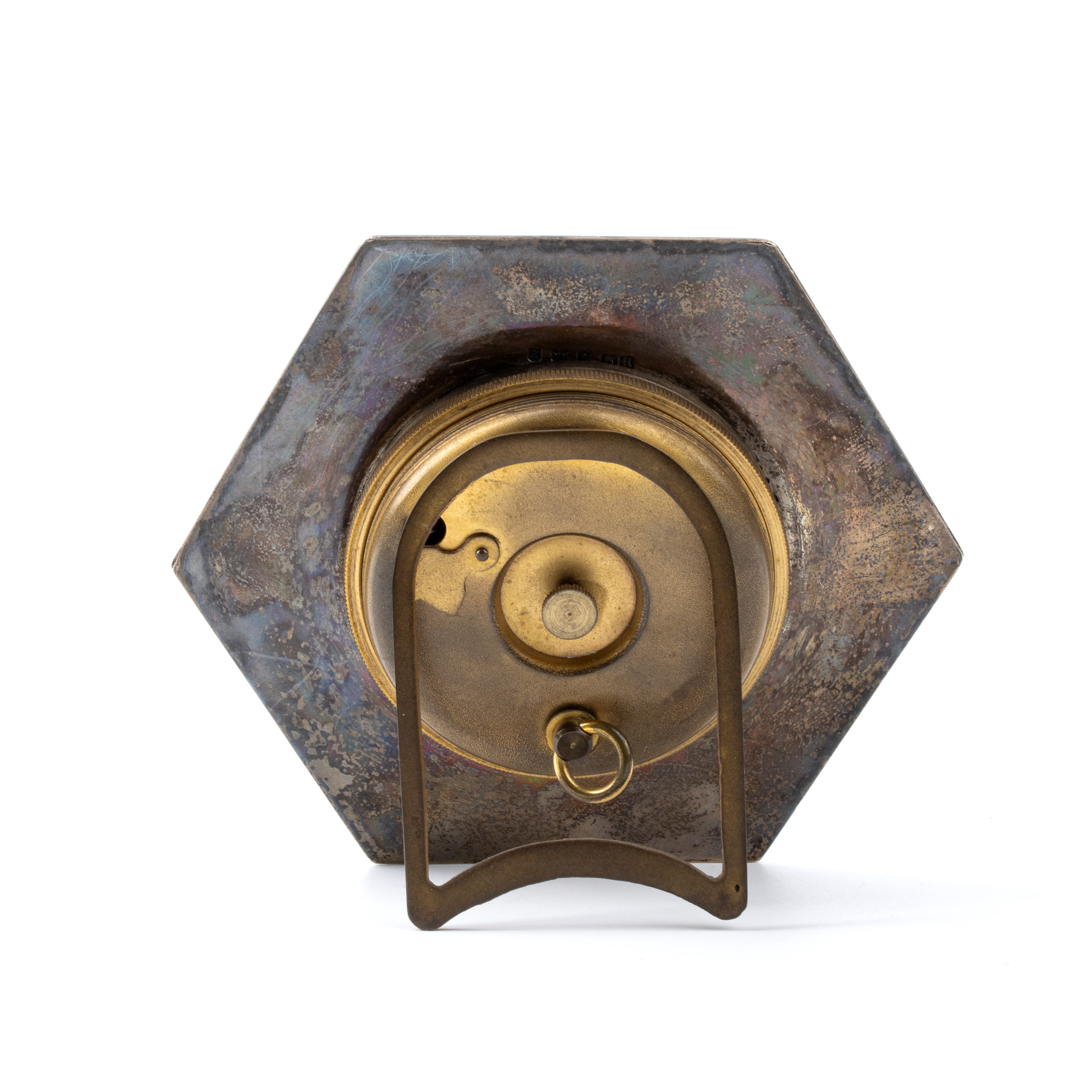 Orologio da tavolo Art Déco in argento e smalti