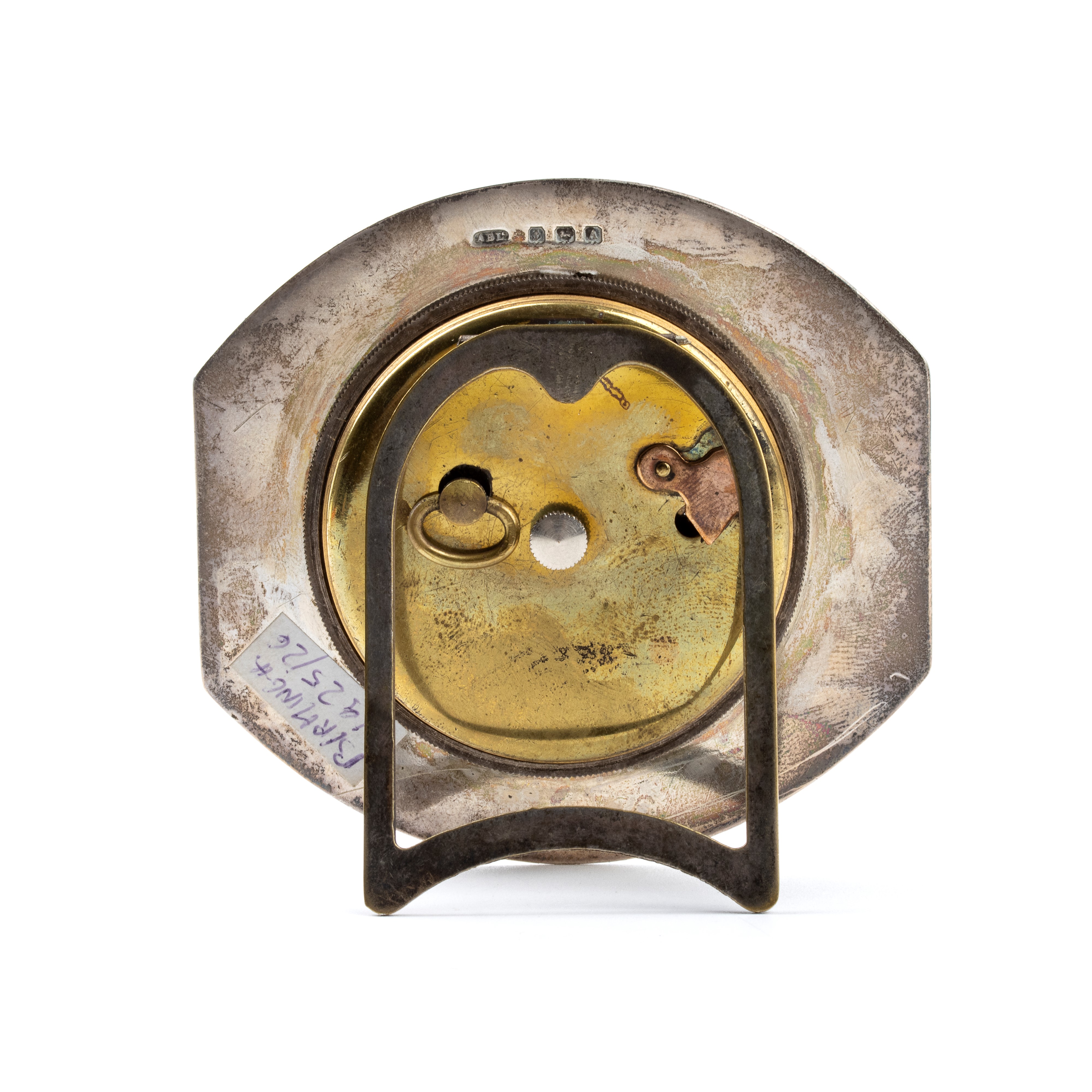 Orologio da tavolo Art Déco in argento e smalti