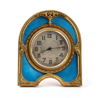 Orologio da Tavolo Art Déco con Smalti