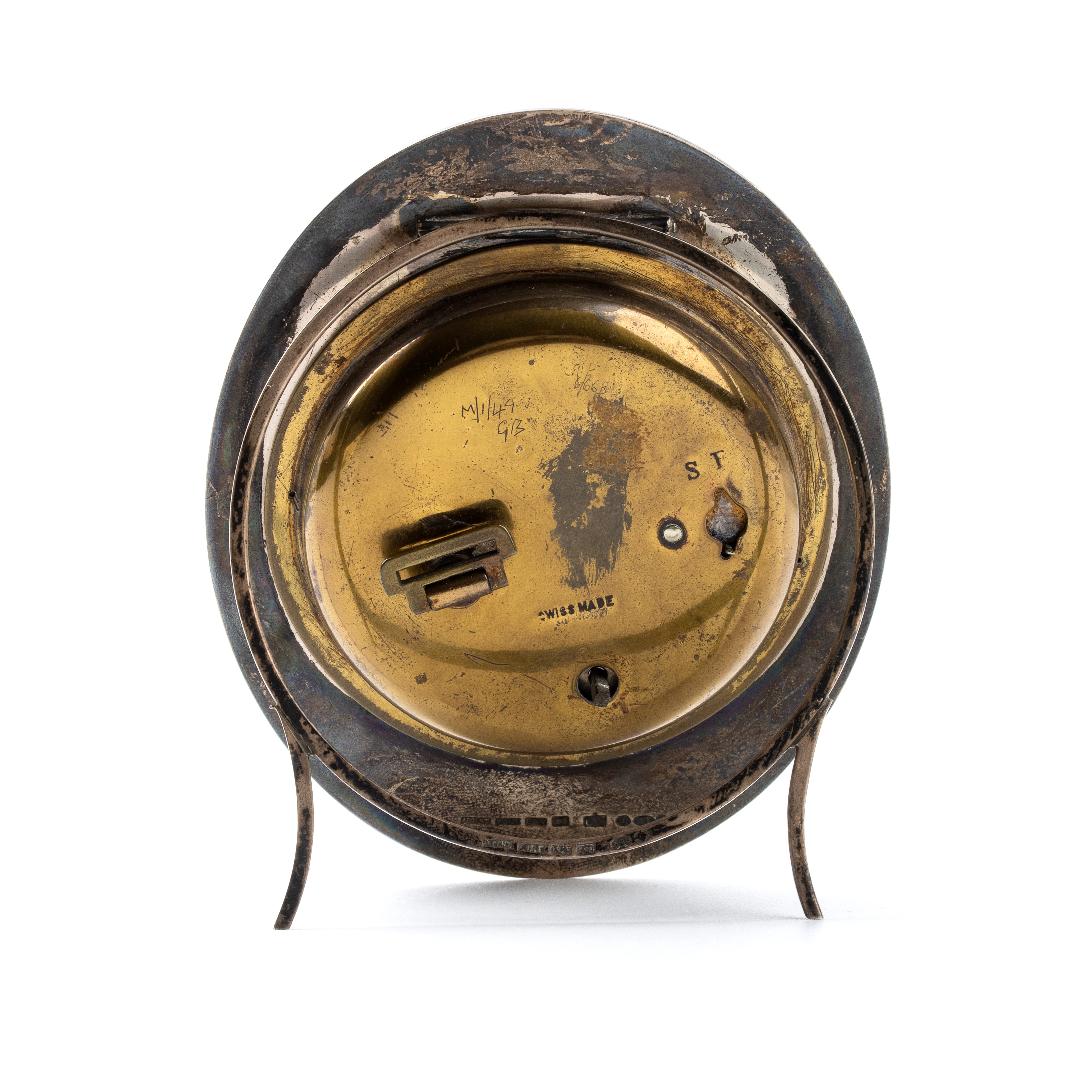 Finnigans - Stockwell & Co - Orologio da Tavolo Art Déco in Argento e Smalti