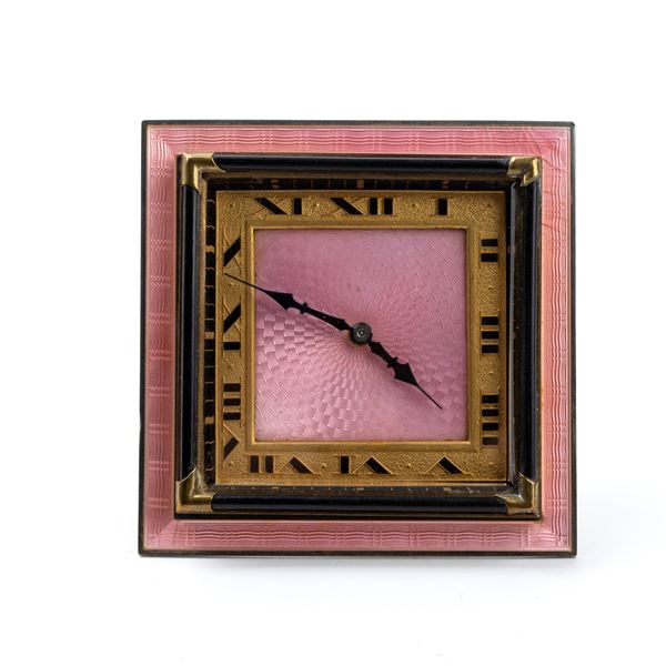 Tiffany &amp; Co.&#174; - Art Déco table clock with enamels