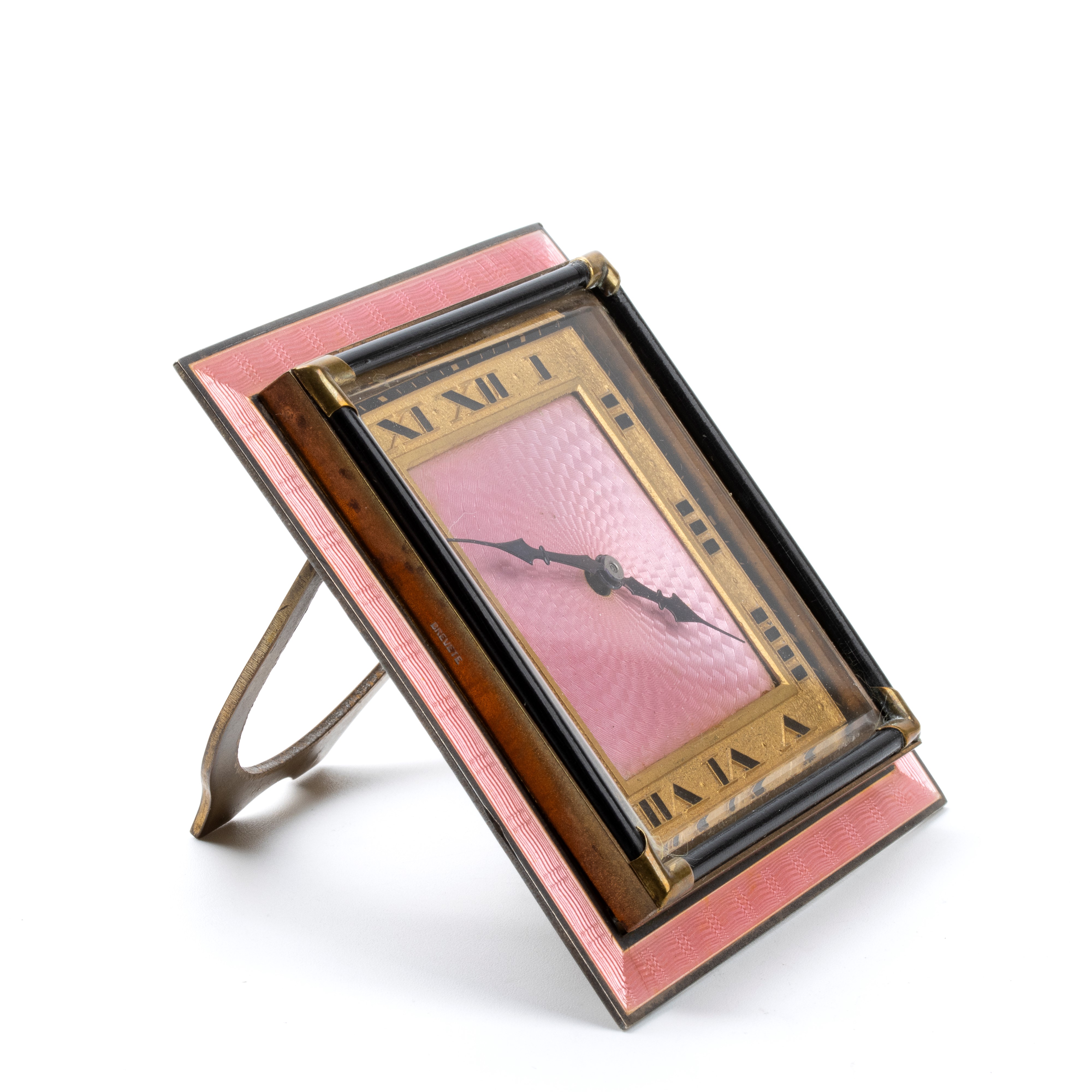 Orologio da tavolo Art Déco con smalti