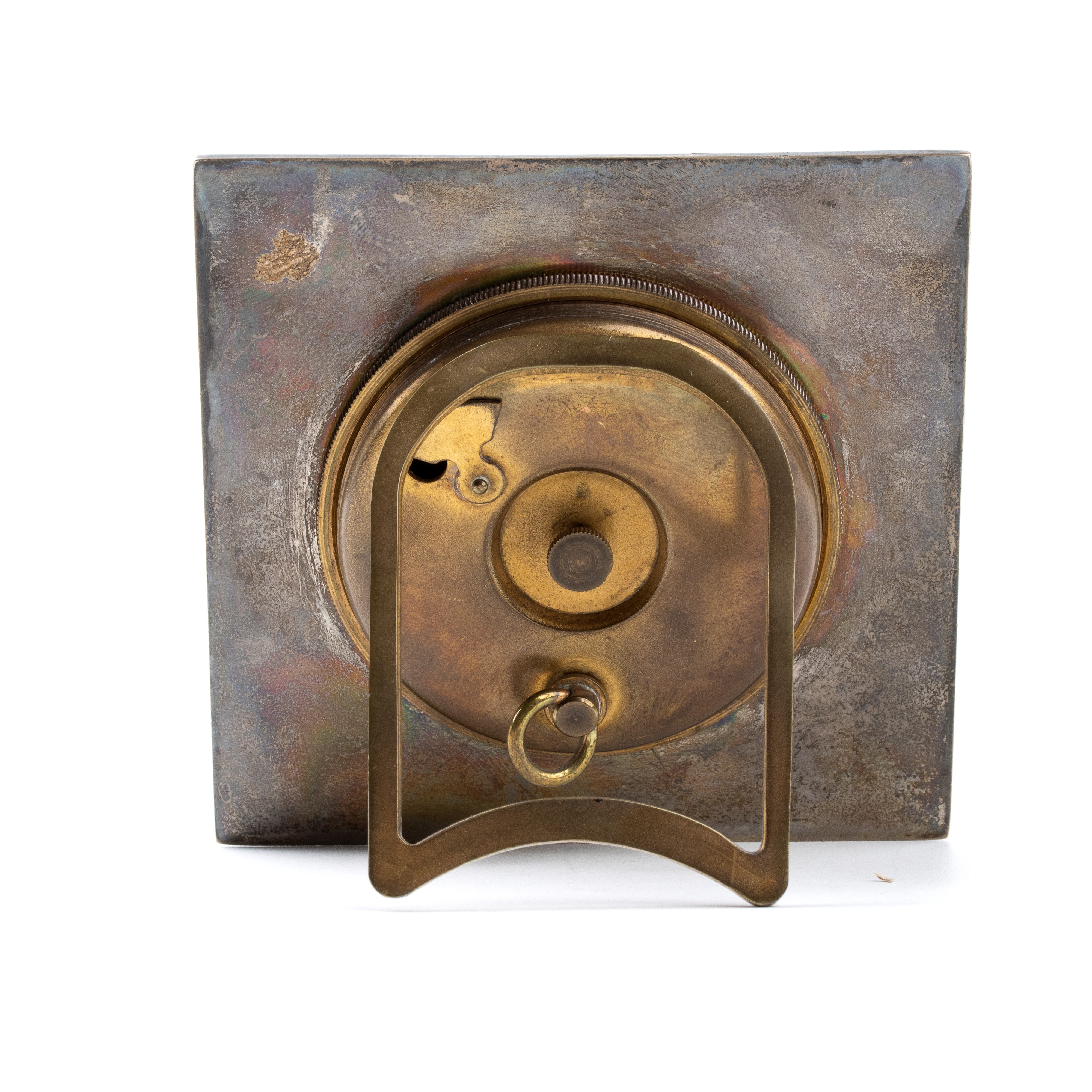 Orologio da tavolo Art Déco in argento e smalti