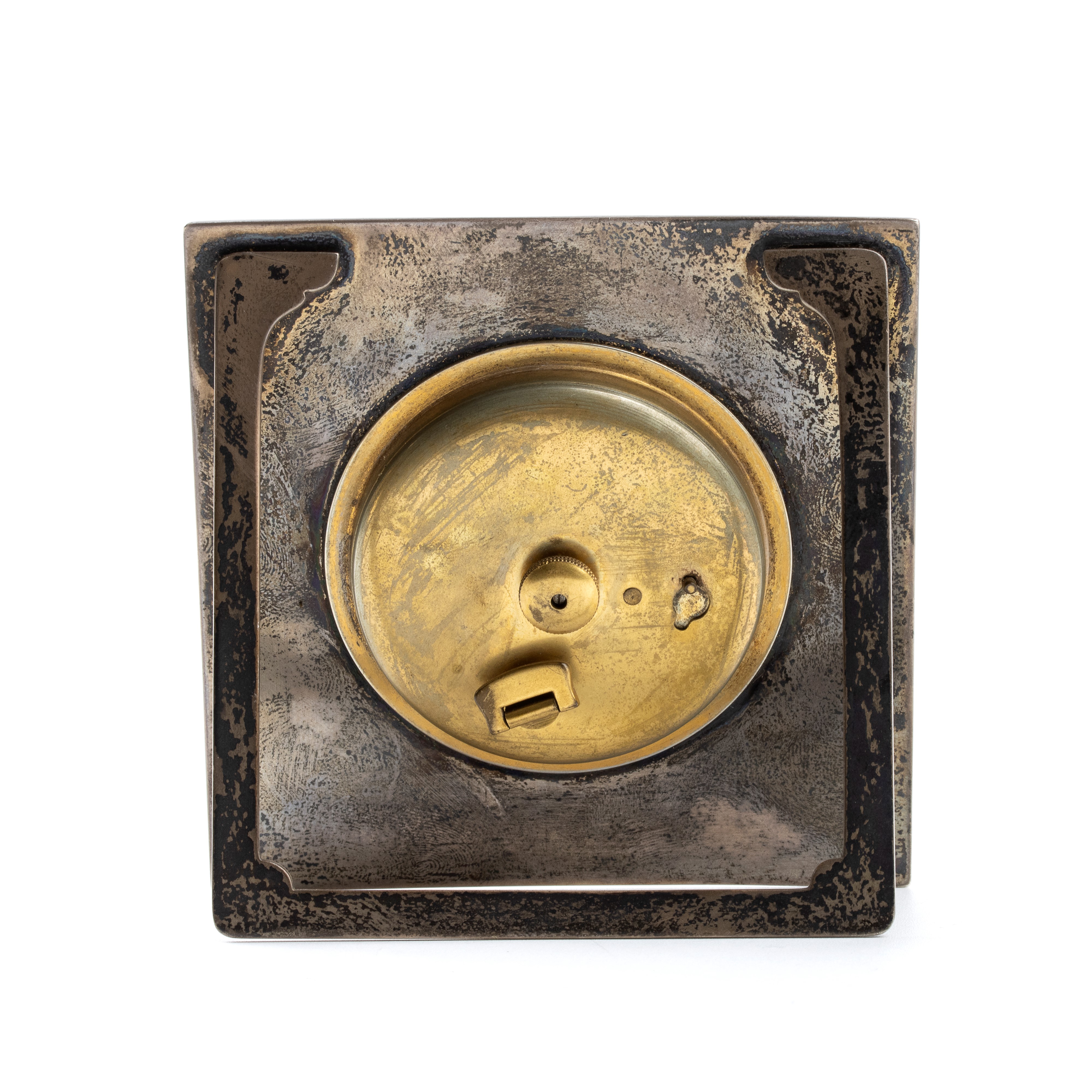 Orologio da tavolo Art Déco in argento e smalti