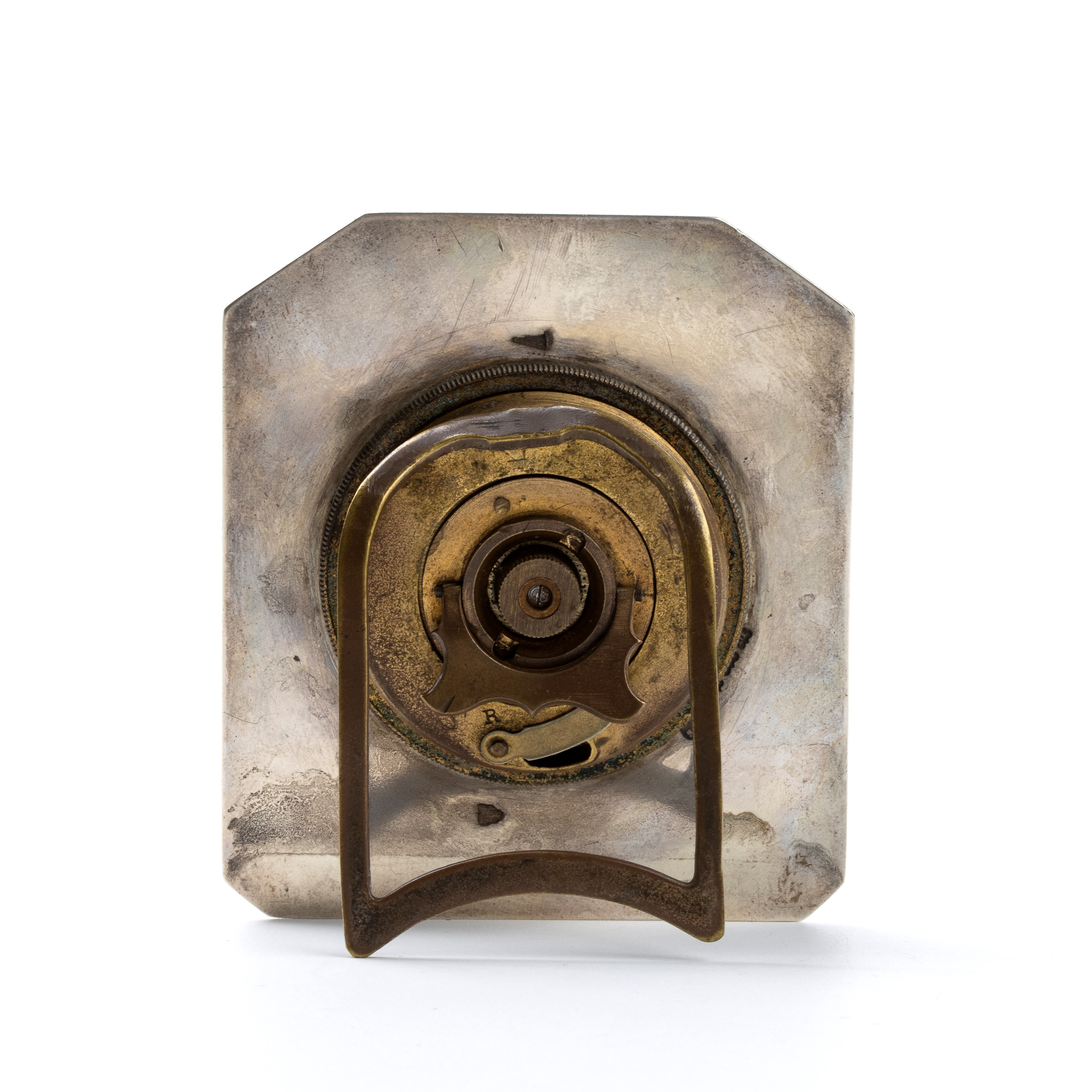 Orologio da tavolo Art Déco in argento e smalti