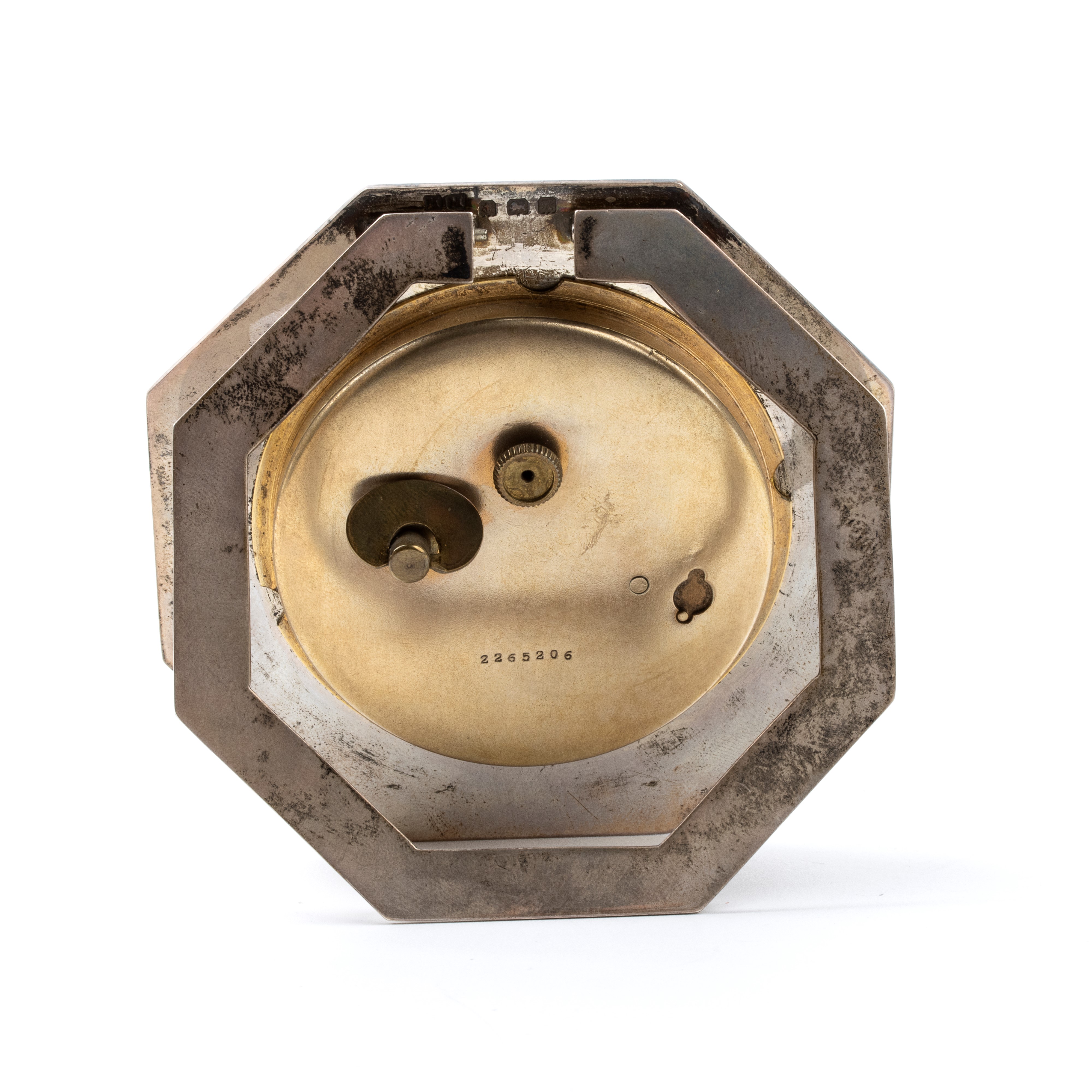 Orologio da tavolo Art Déco in argento e smalti