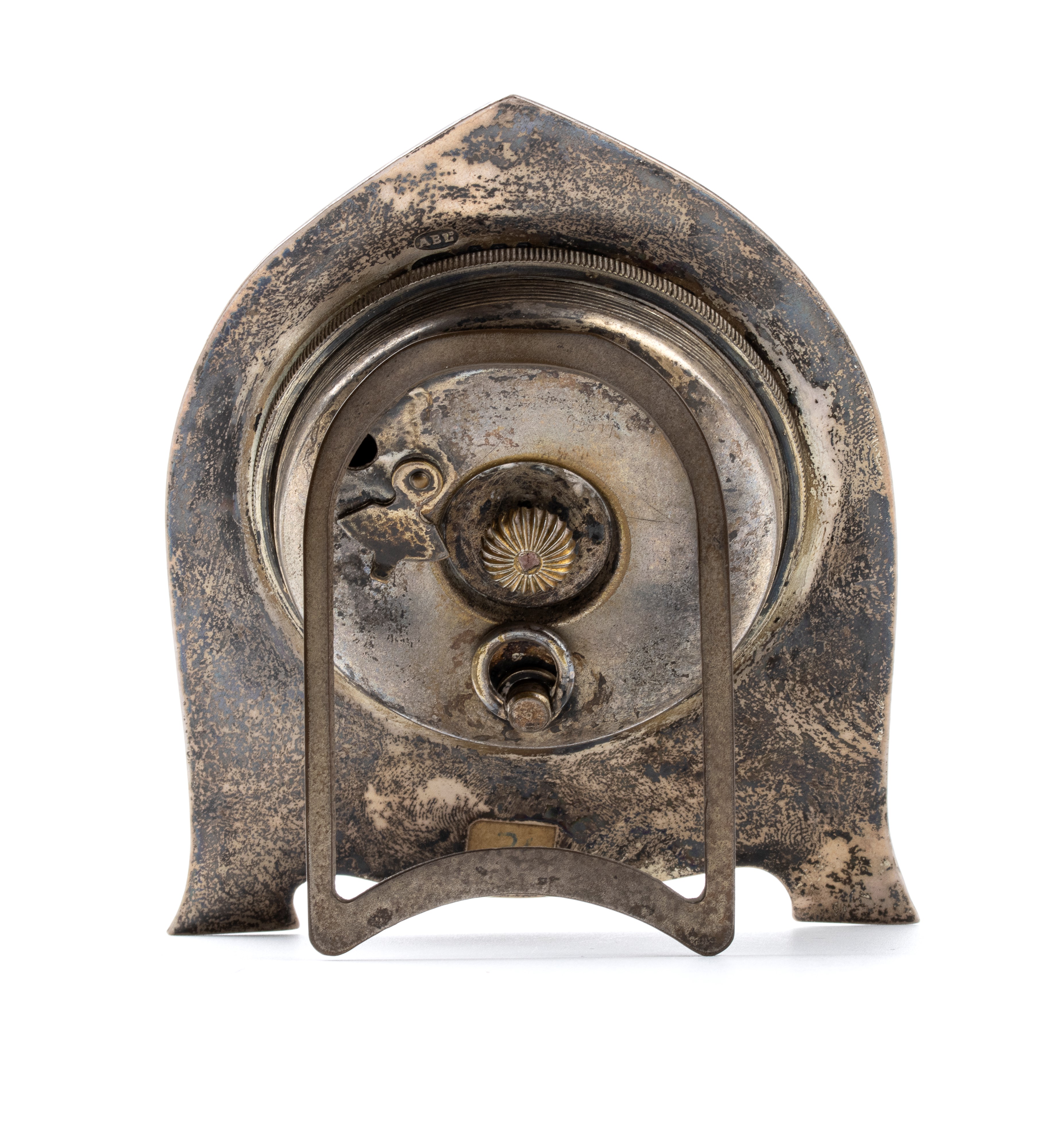 Orologio da tavolo Art Déco in argento e smalti