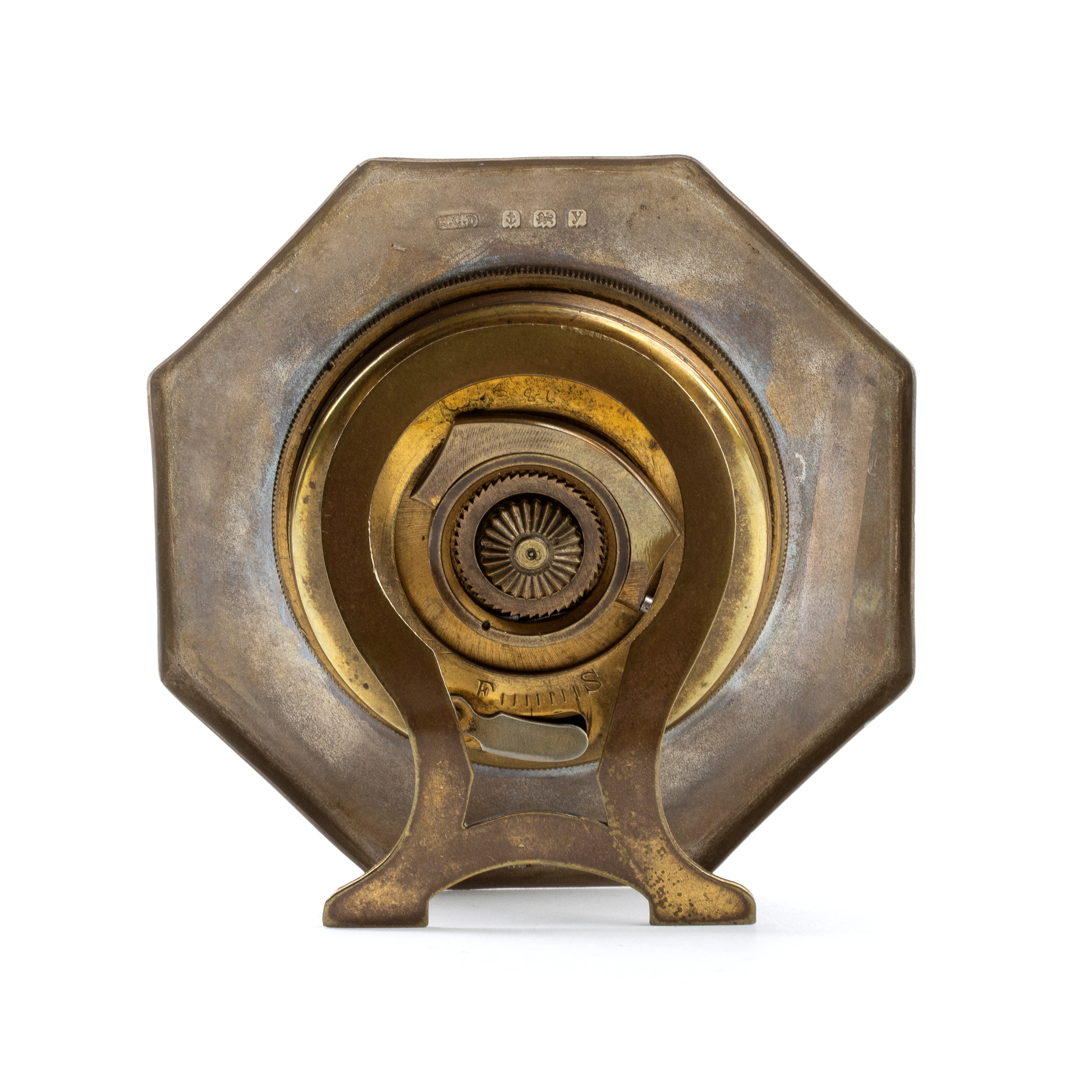 Orologio da tavolo Art Déco in argento e smalti