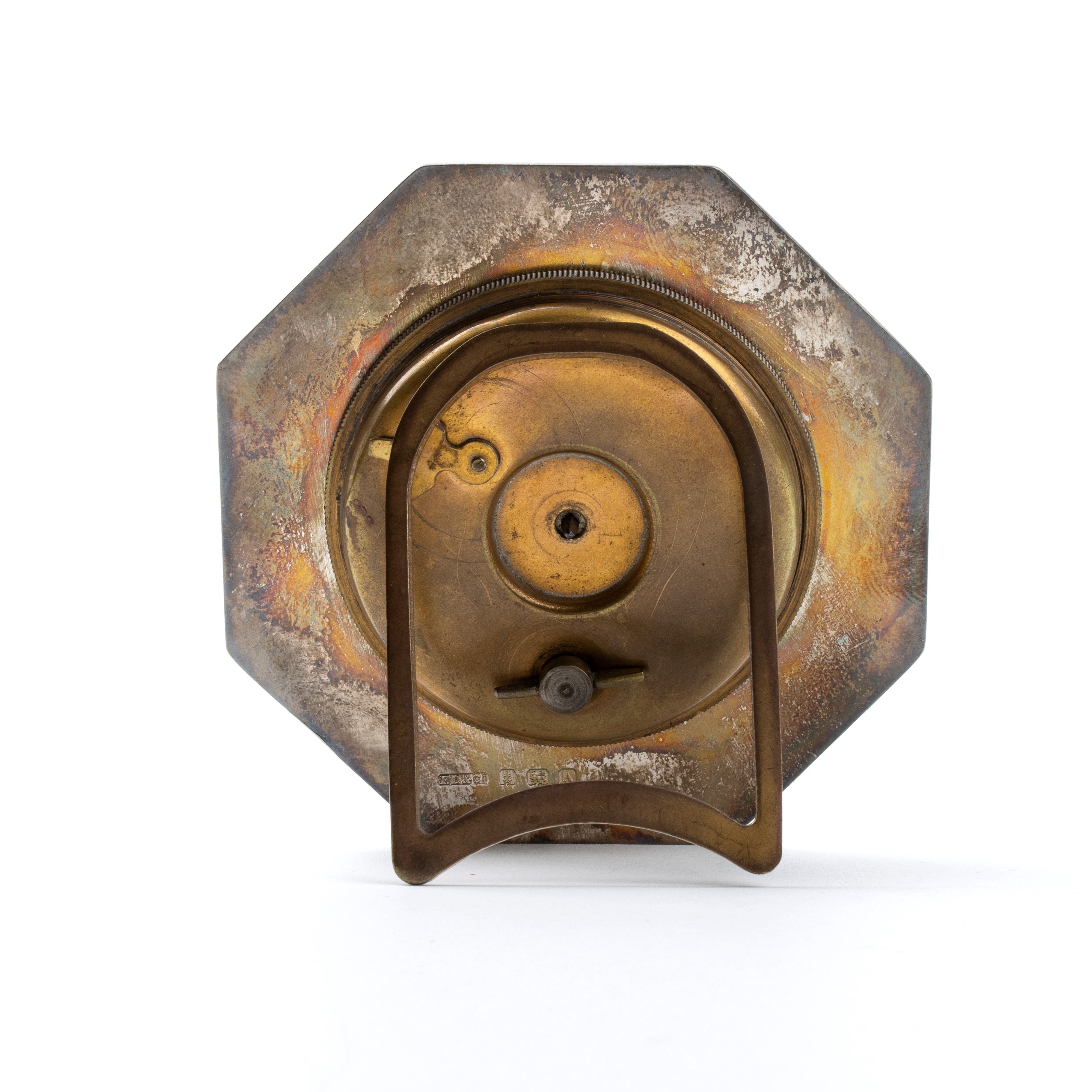 Orologio da tavolo Art Déco in argento e smalti