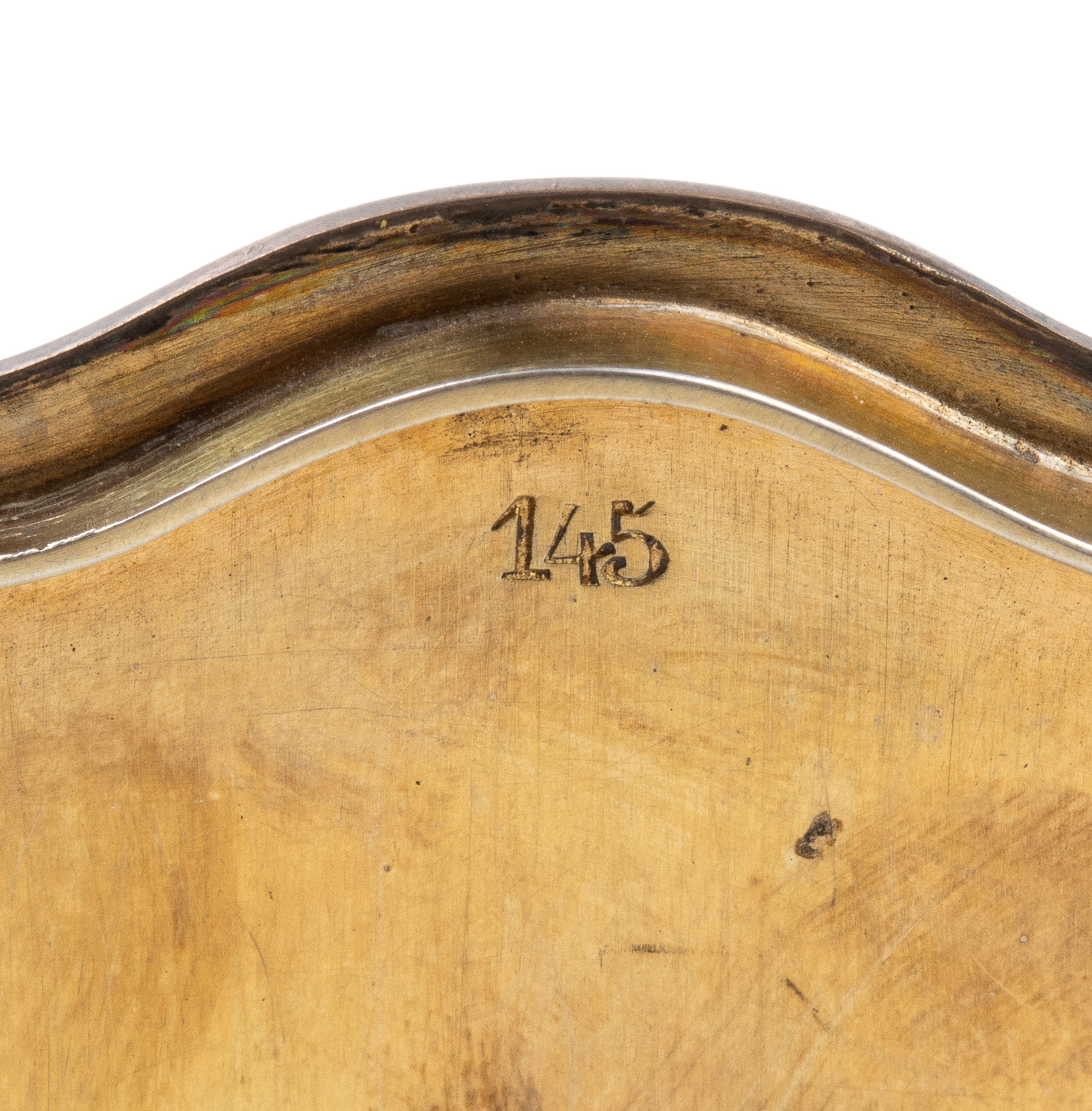 Orologio da tavolo in argento e smalti