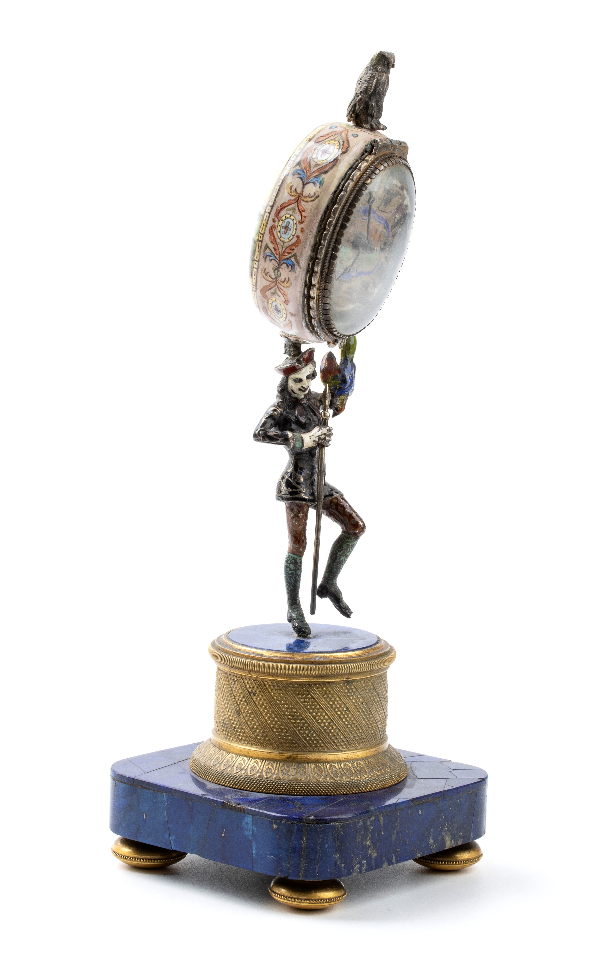 Orologio da tavolo in bronzo e lapislazuli