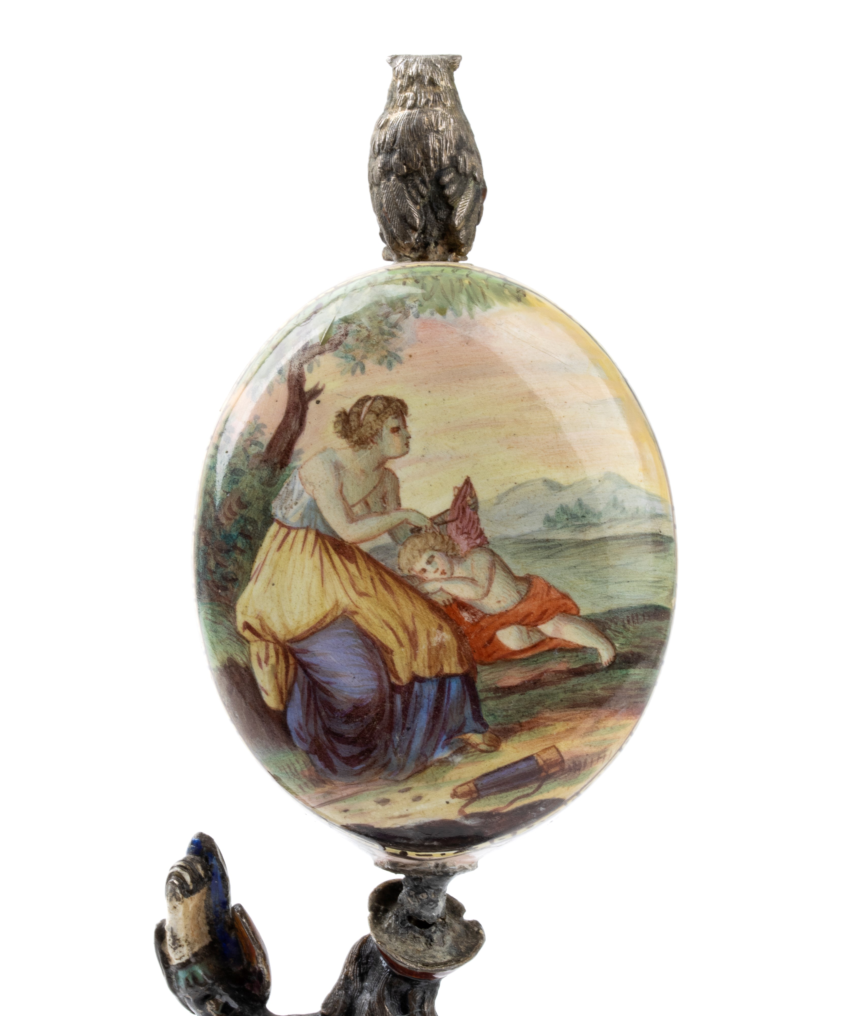 Orologio da tavolo in bronzo e lapislazuli