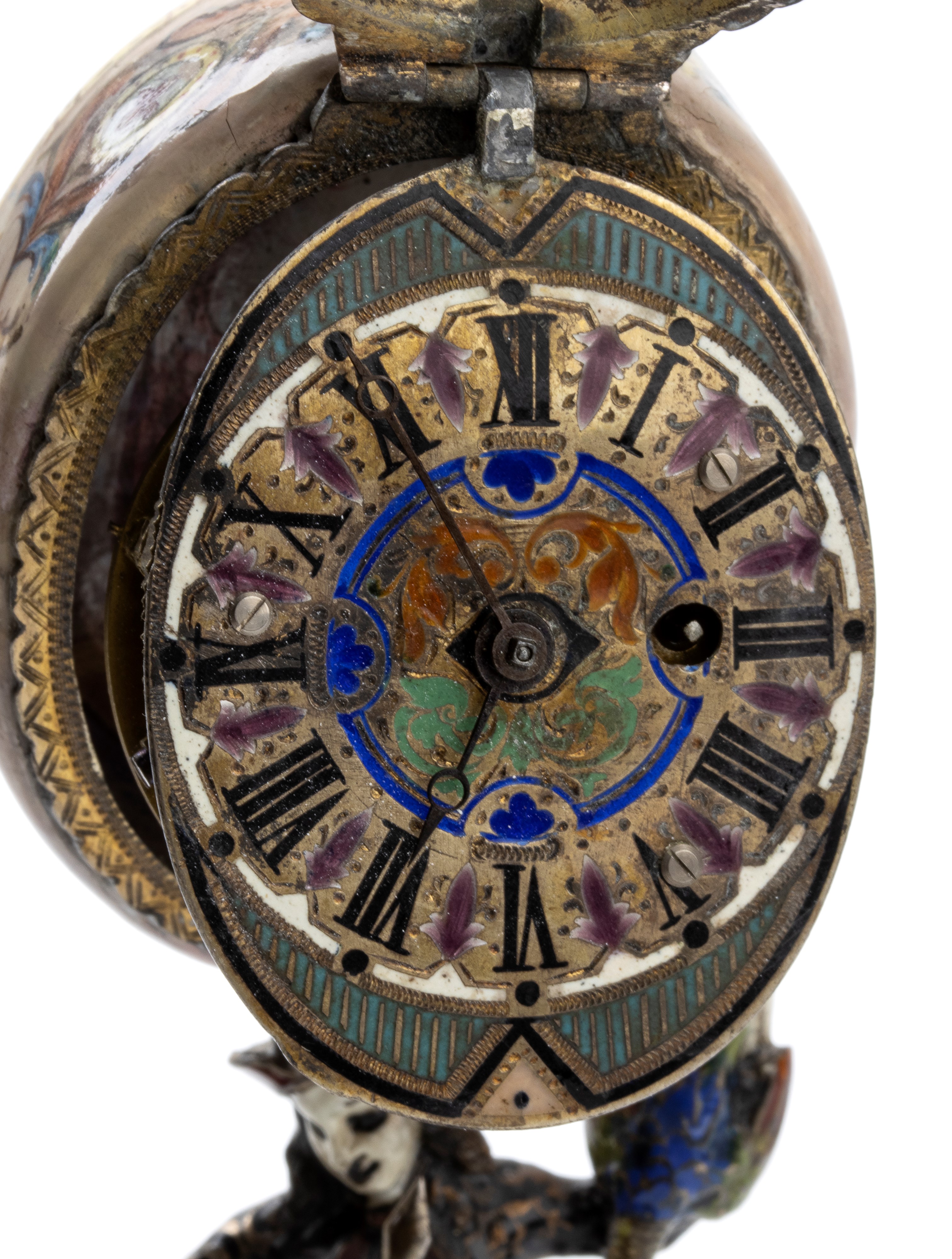 Orologio da tavolo in bronzo e lapislazuli