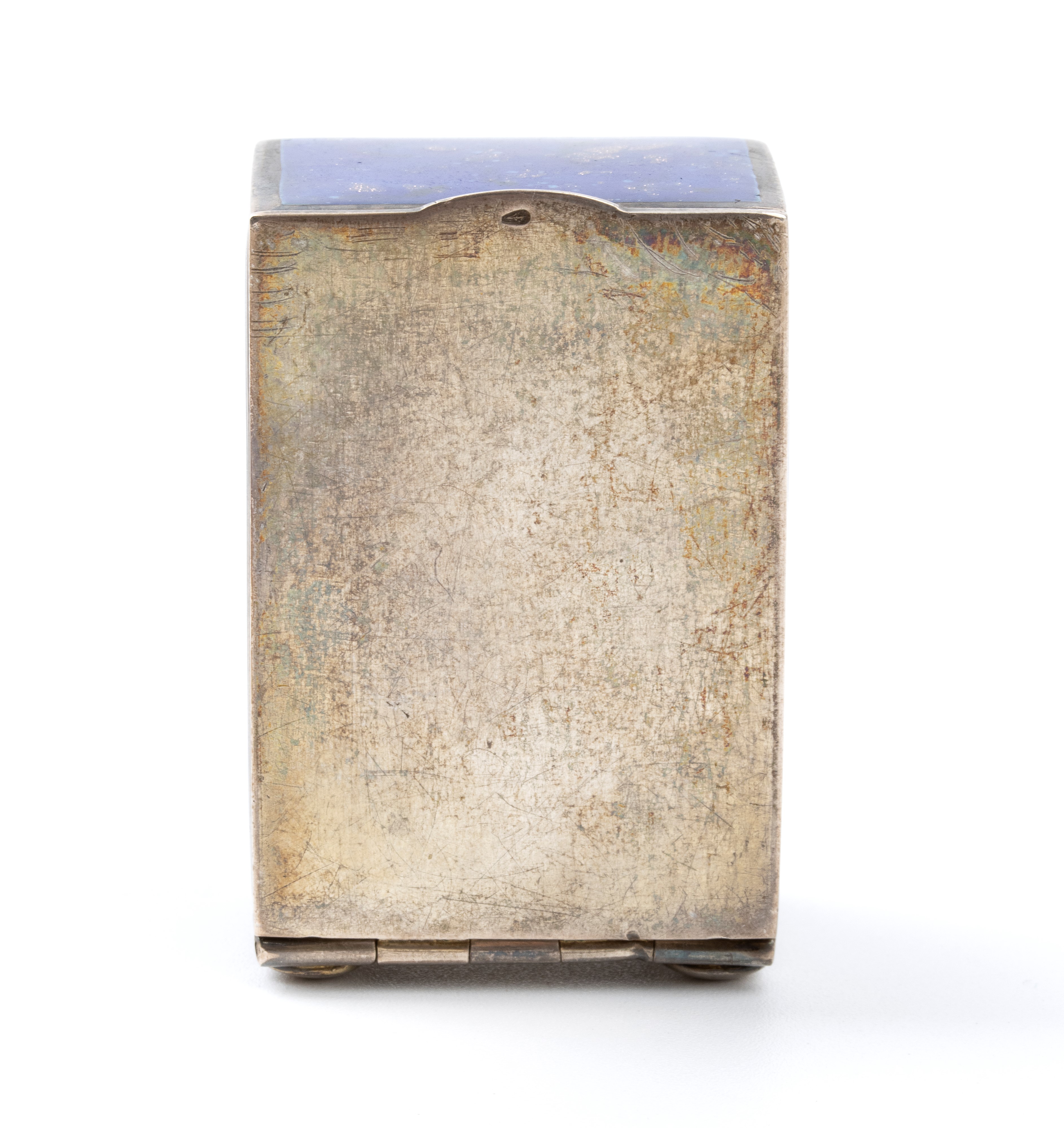 Orologio da tavolo Art Déco in argento e lapislazzuli