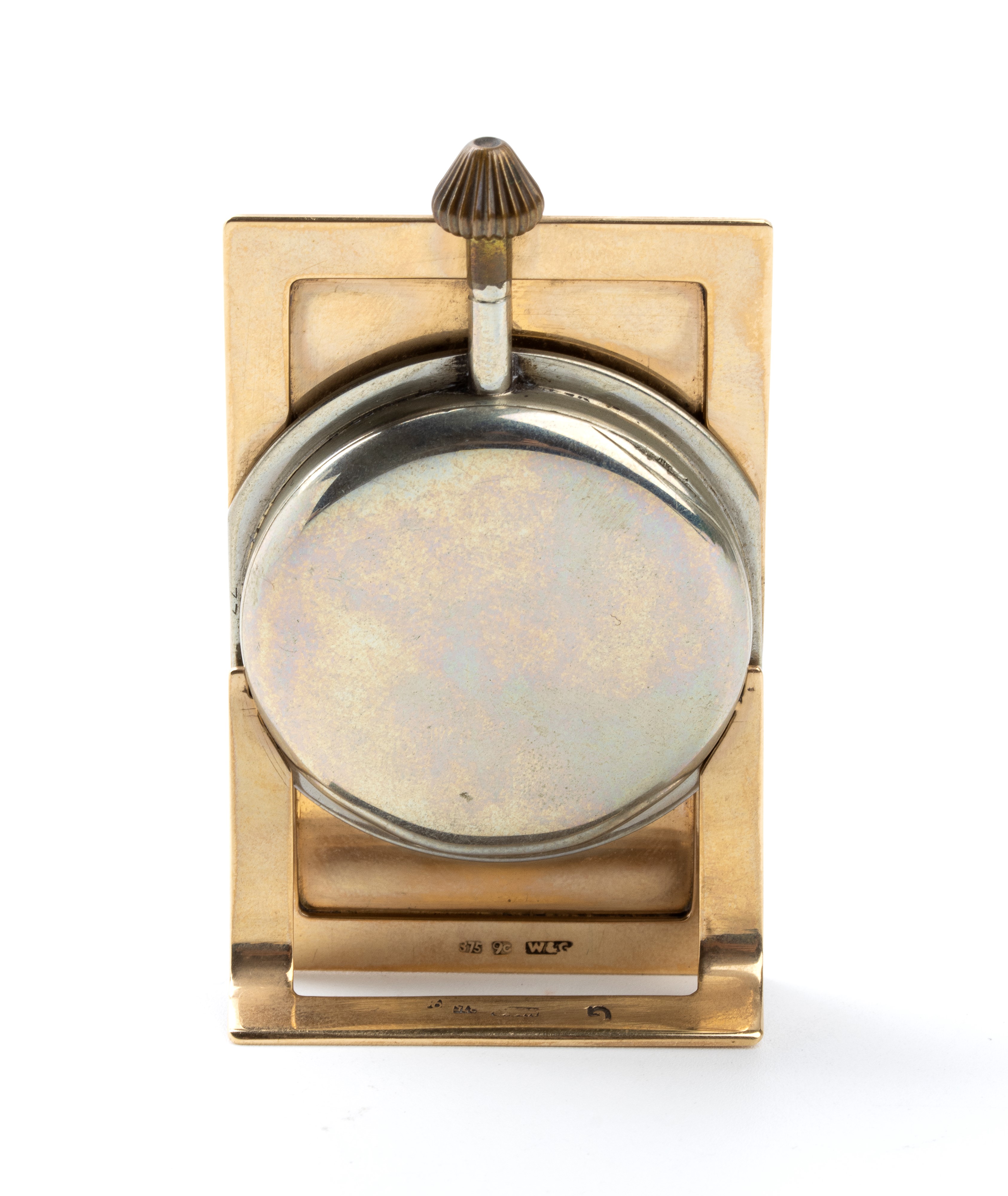 Orologio da tavolo Art Déco in oro e smalti