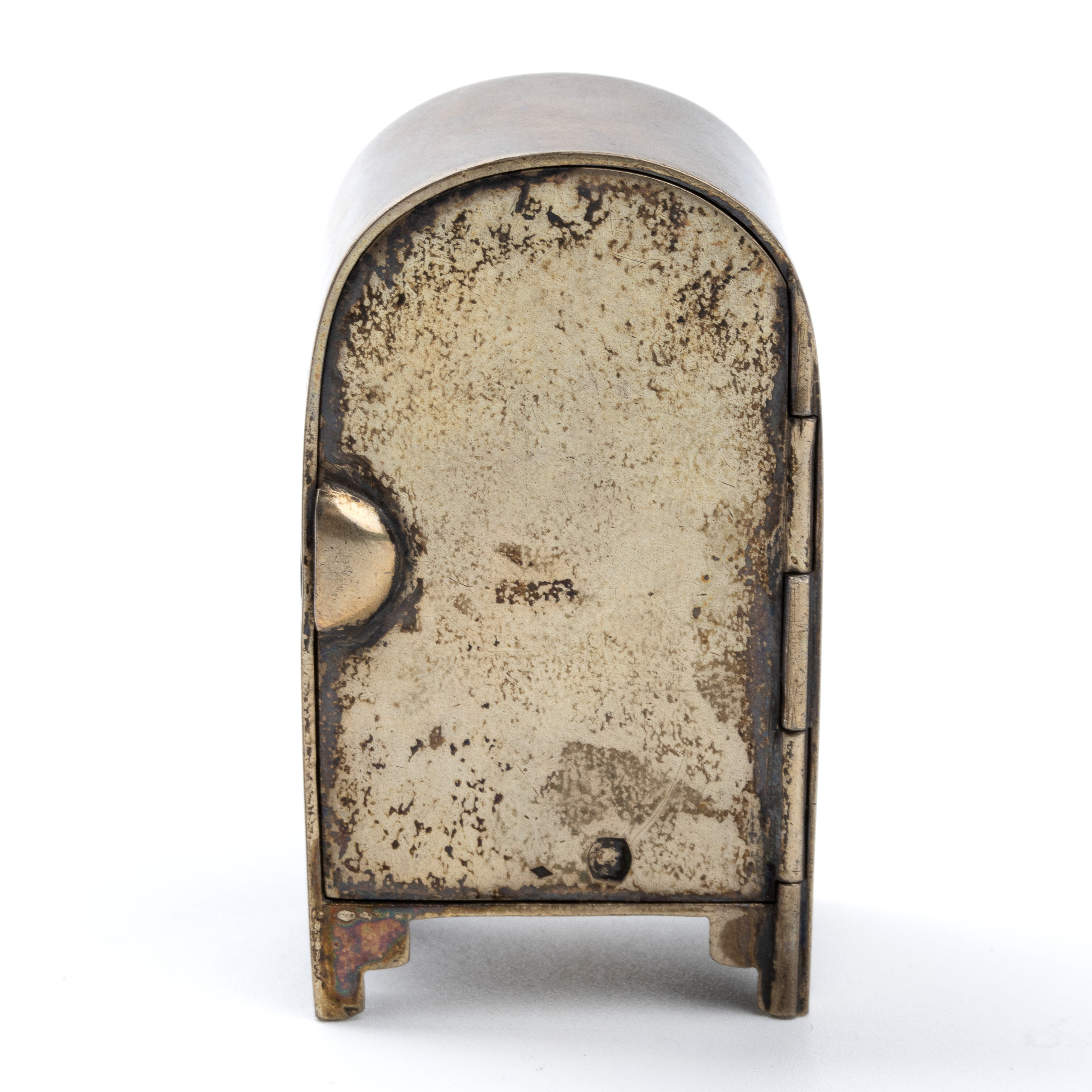 Orologio da Tavolo Art Déco in Argento e Smalti