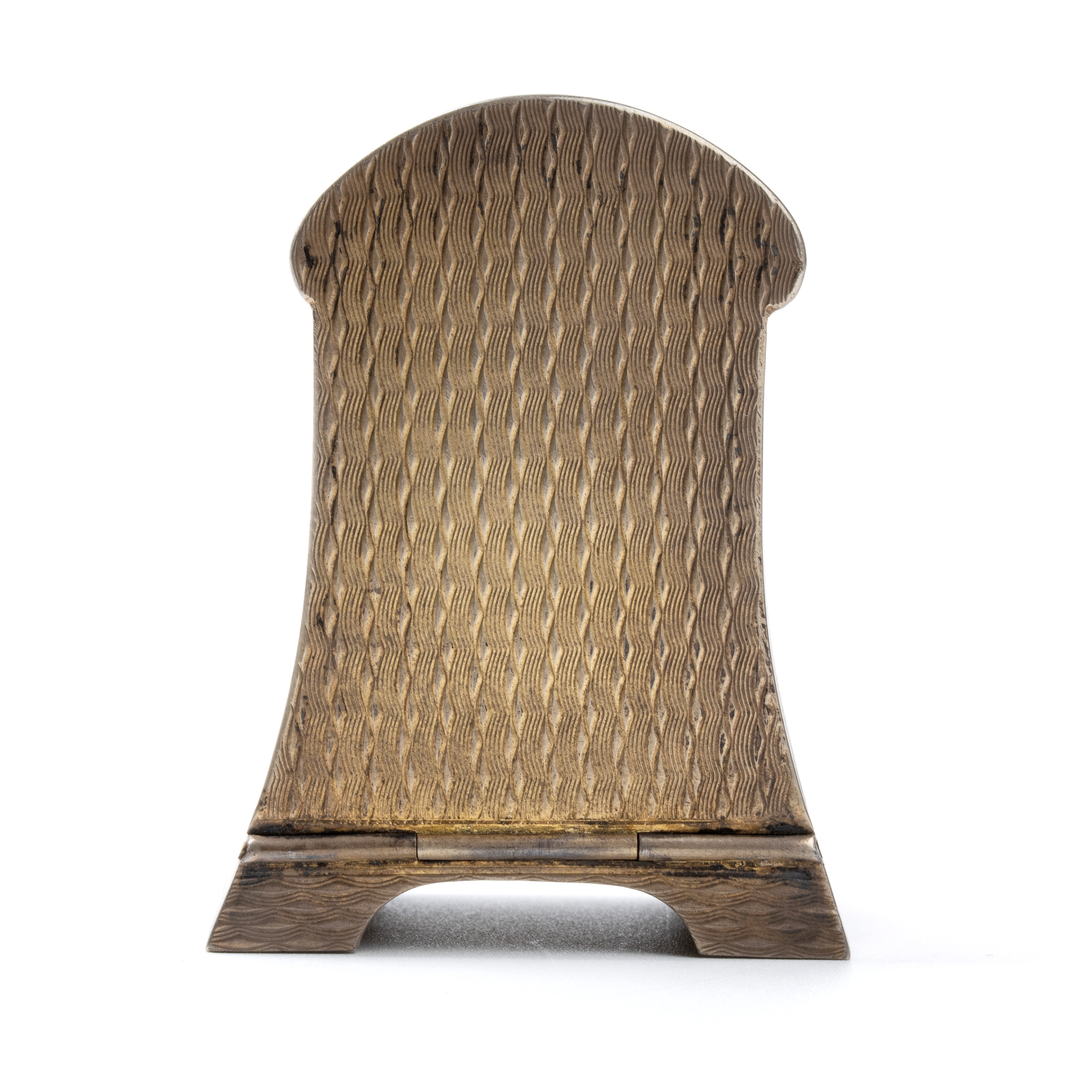 Orologio da tavolo Art Déco in argento e smalti