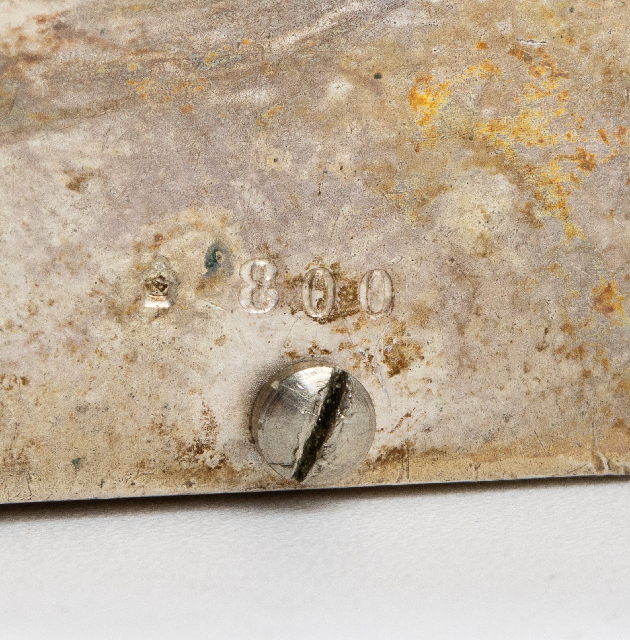 Orologio da Tavolo in Argento e Smalti
