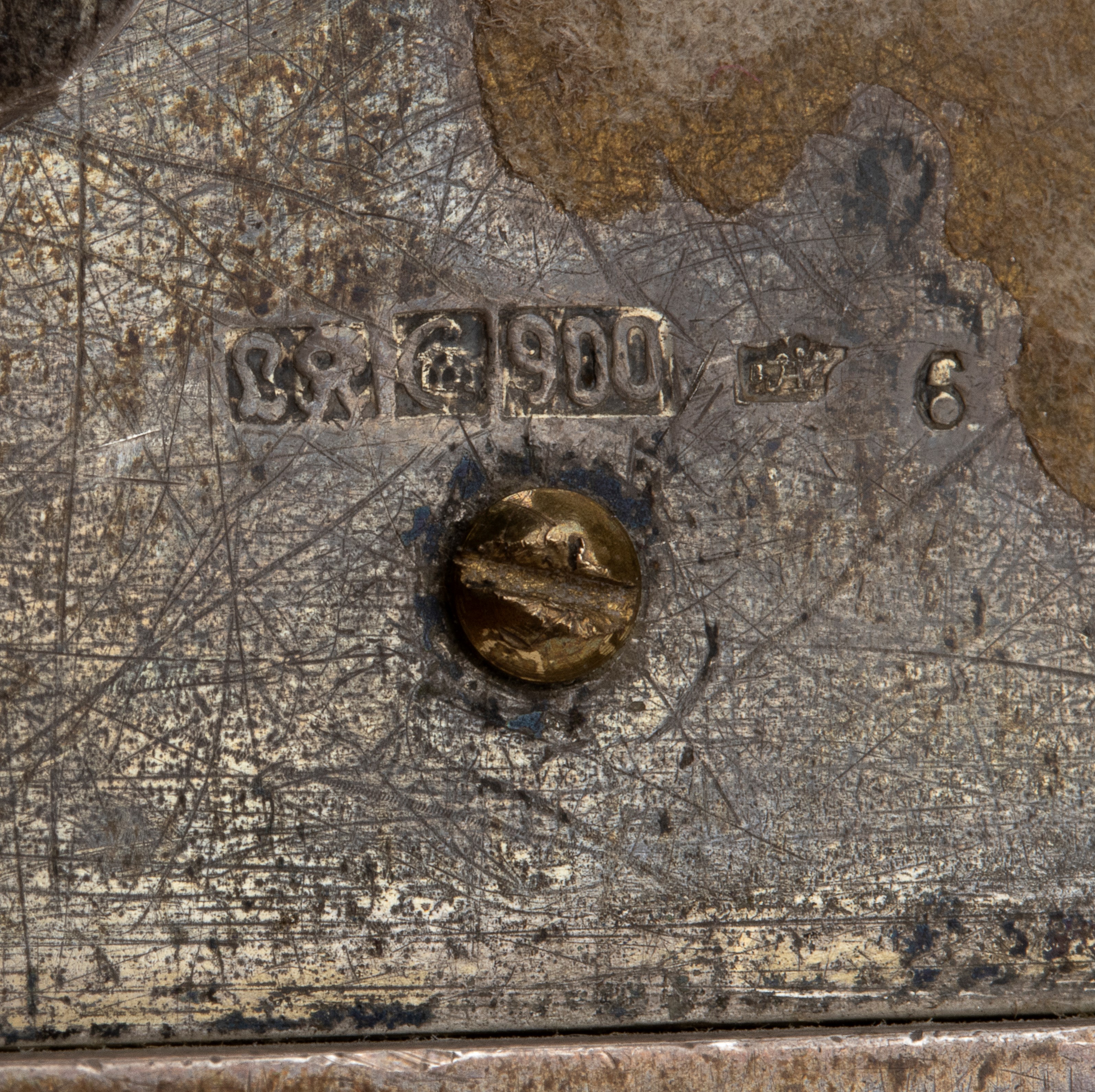 Orologio da Tavolo Art Déco in Argento e Smalti