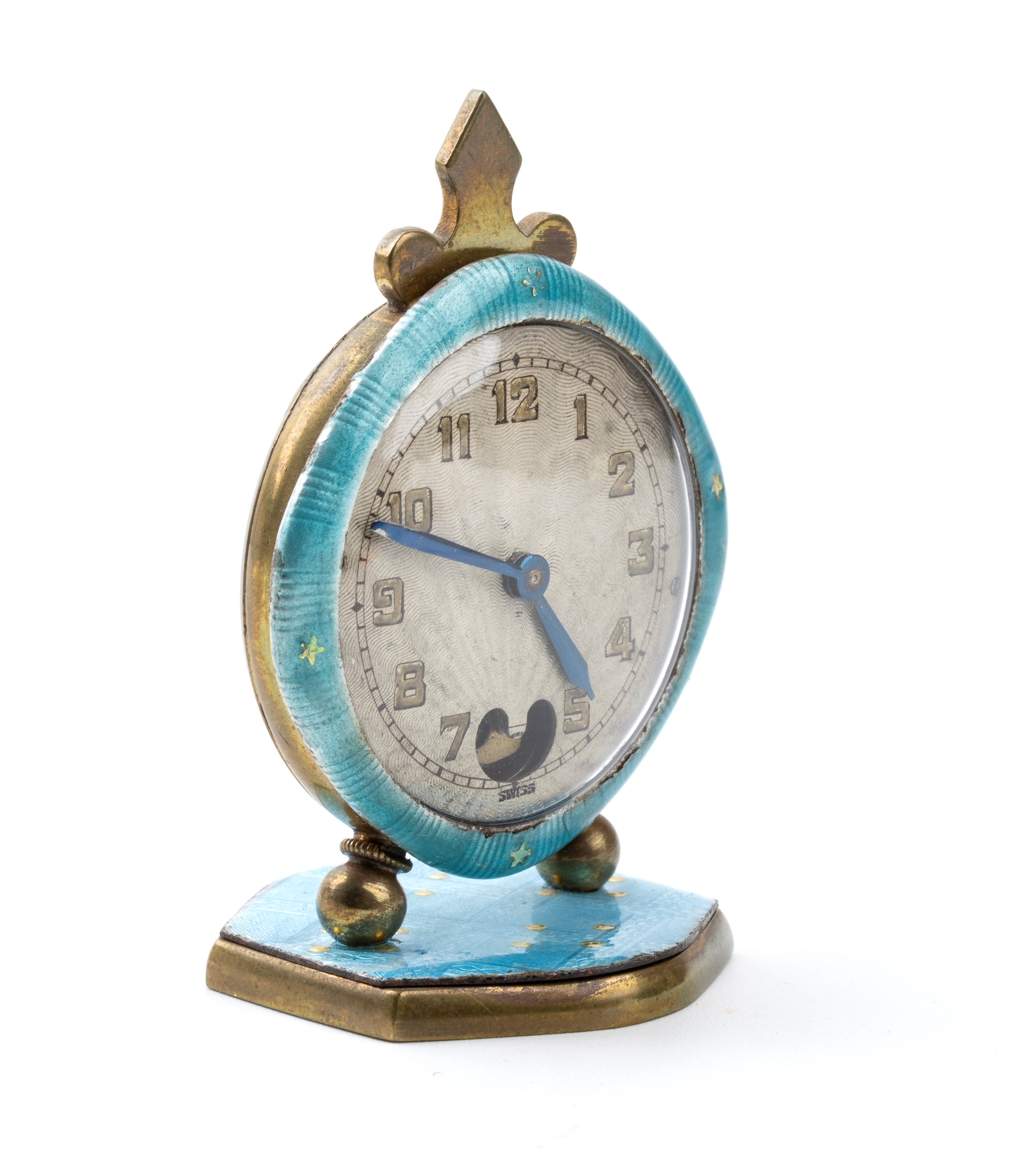 Orologio da Tavolo Art Déco con Smalti