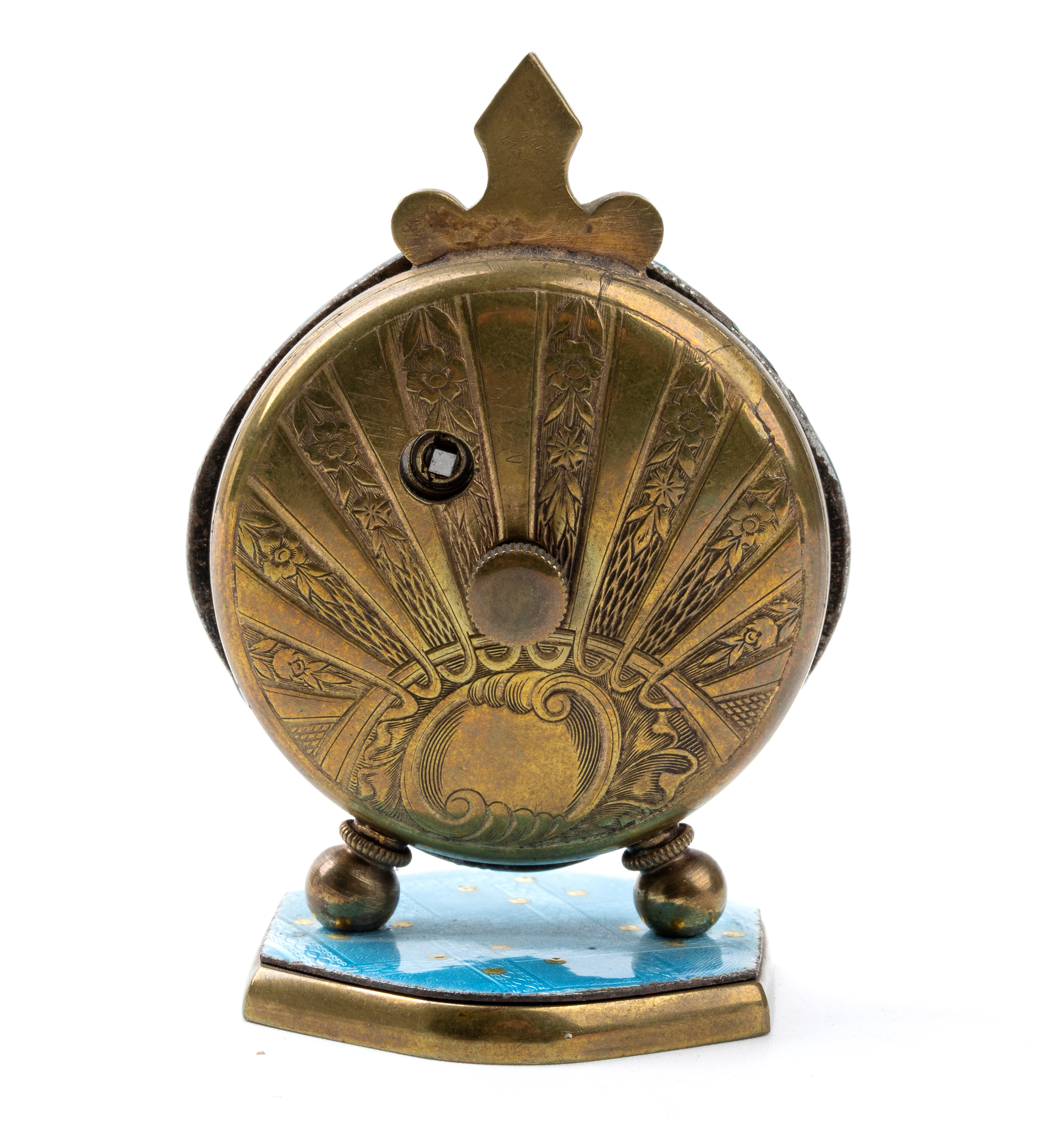 Orologio da Tavolo Art Déco con Smalti