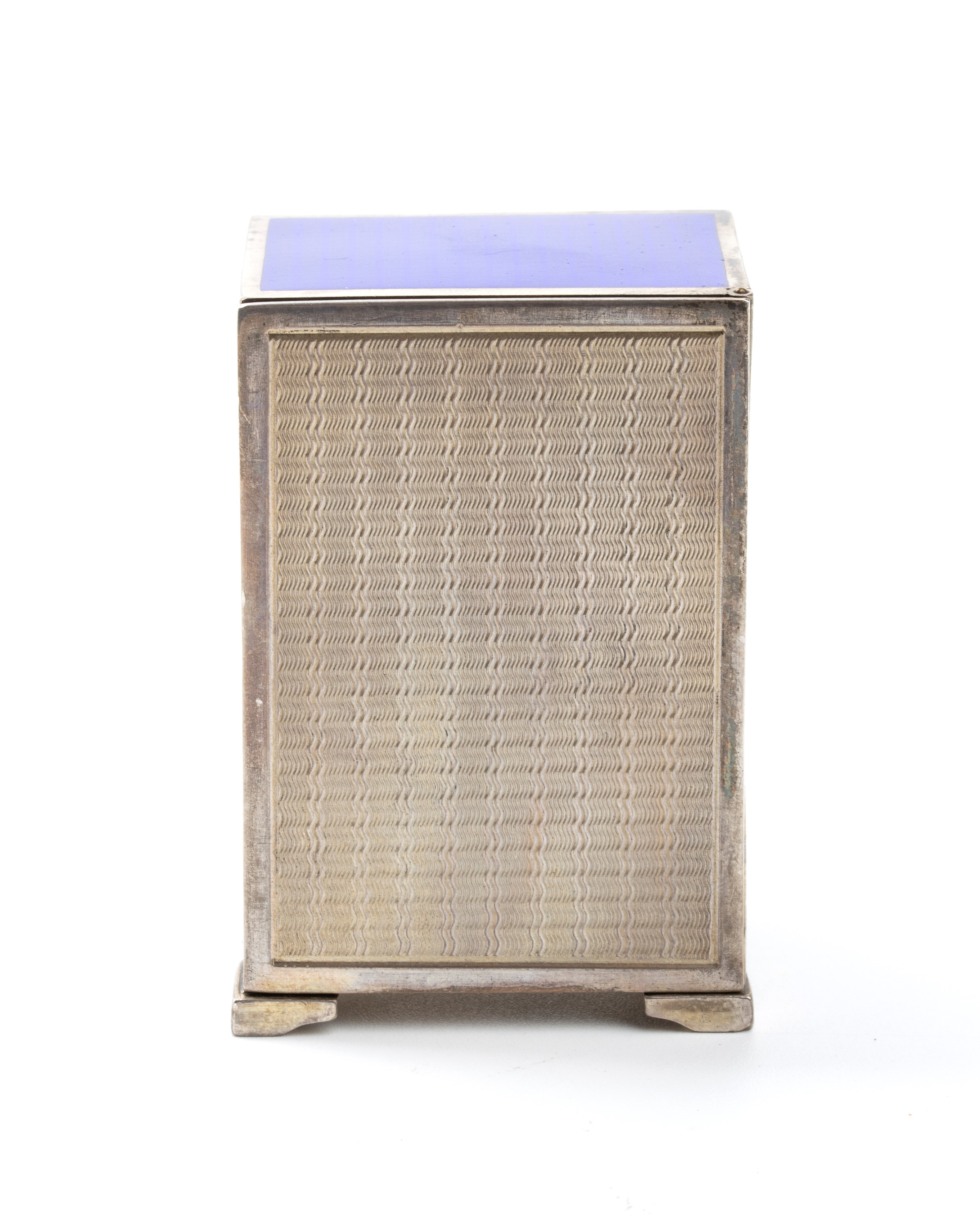 Orologio da tavolo Art Déco in argento e smalti