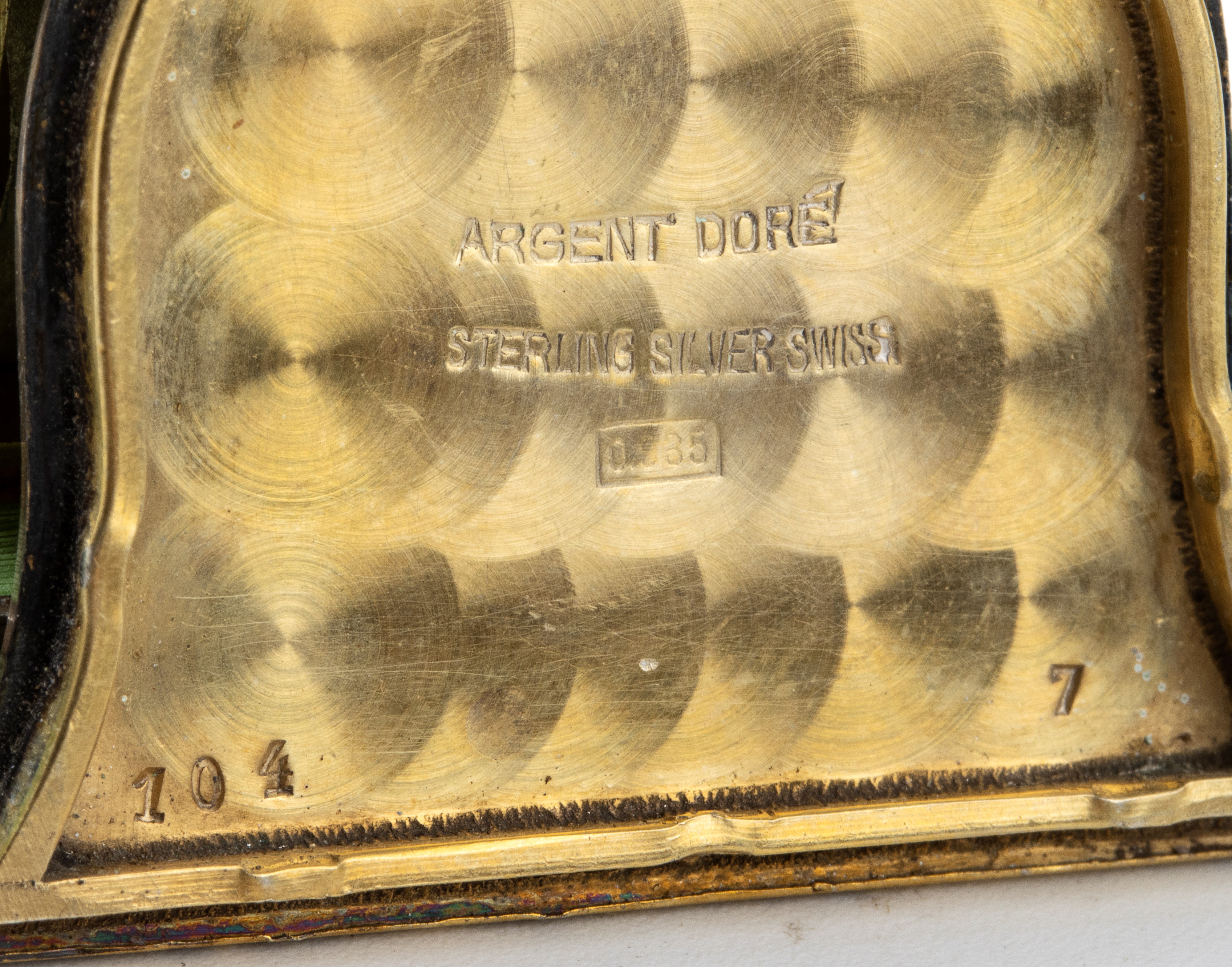 Orologio da tavolo Art Déco in argento e smalti