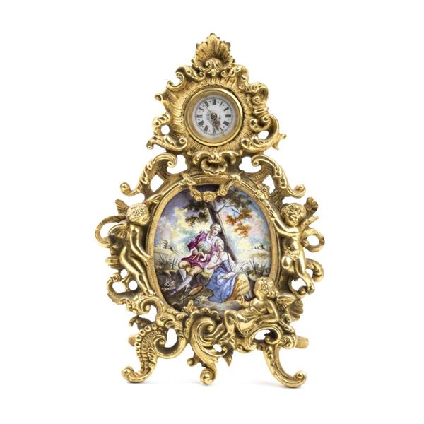 Orologio da tavolo con smalti