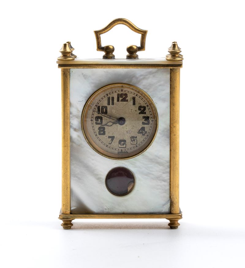 Orologio da Tavolo Art Déco con Smalti