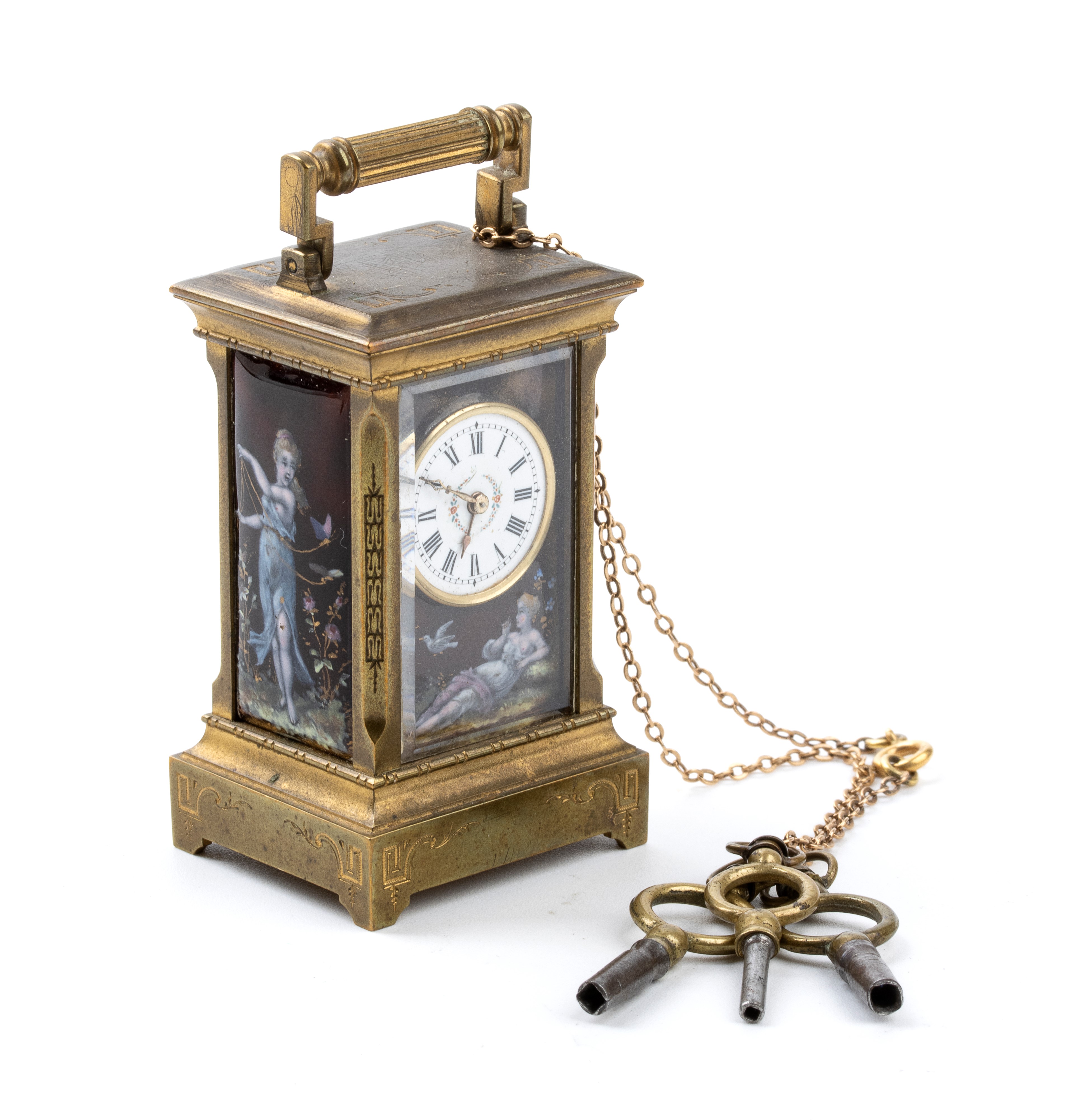 Orologio da Tavolo Art Déco con Smalti