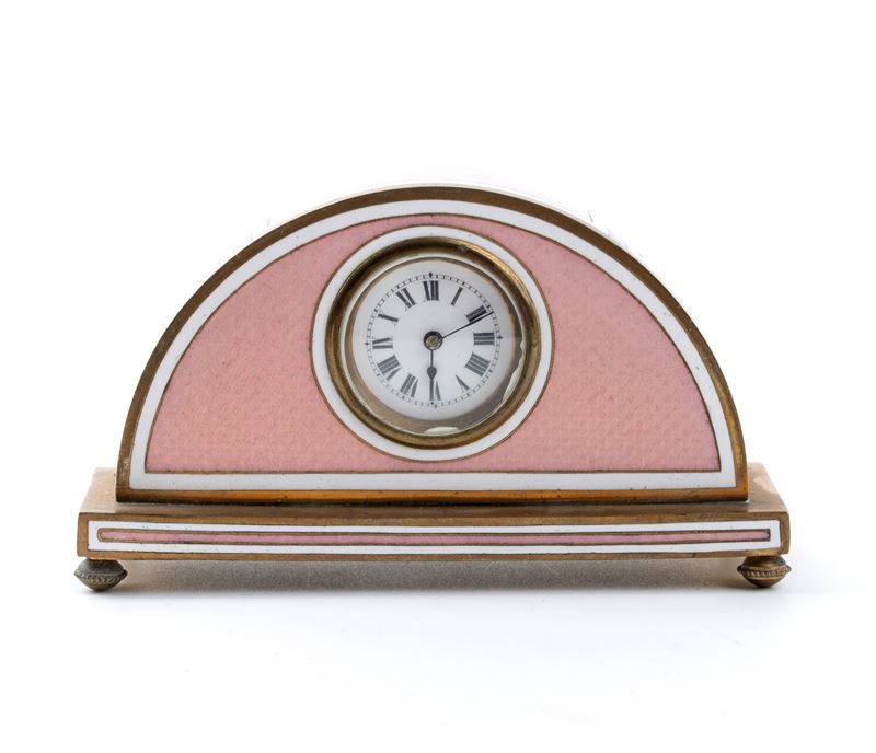 Orologio da Tavolo Art Déco con Smalti