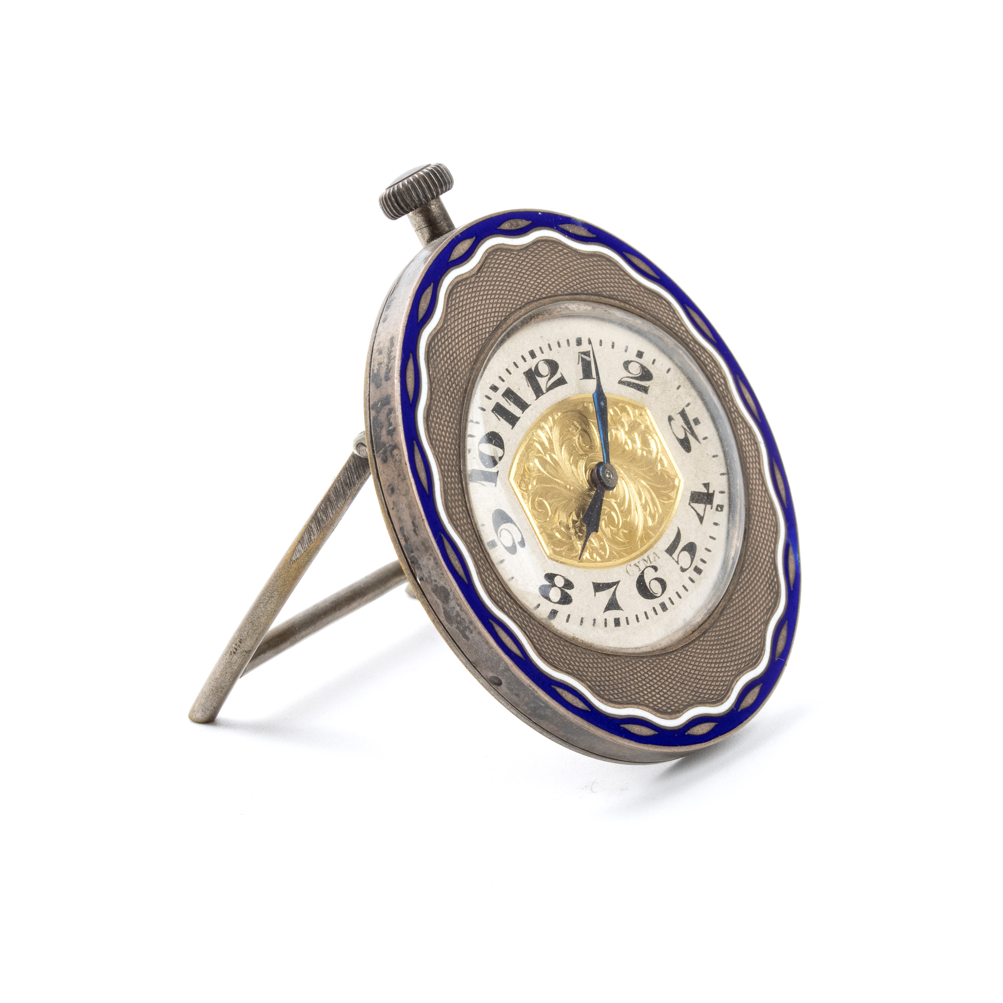 Cyma - Orologio da Tavolo Art Déco con Smalti
