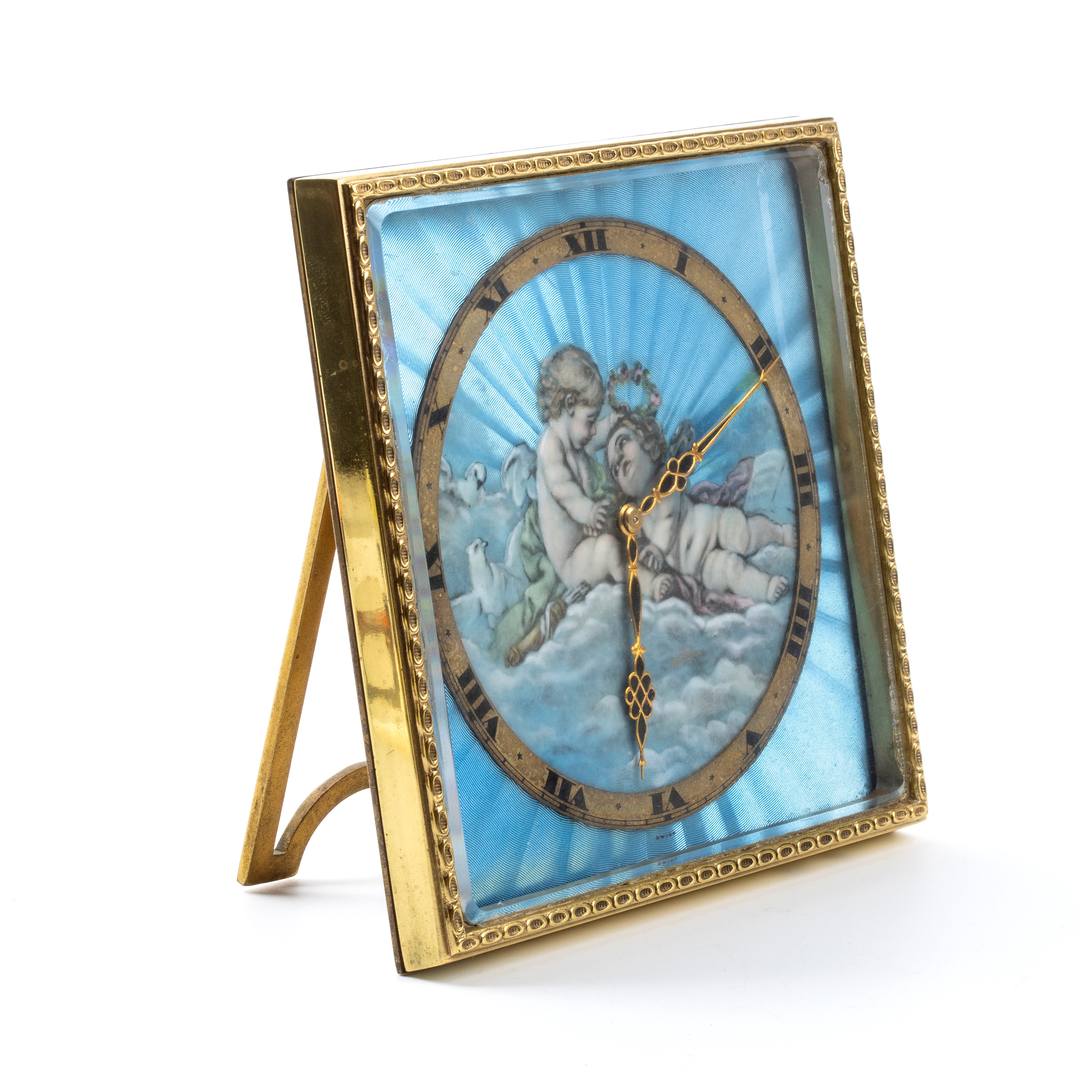 Orologio da Tavolo Art Déco con Smalti