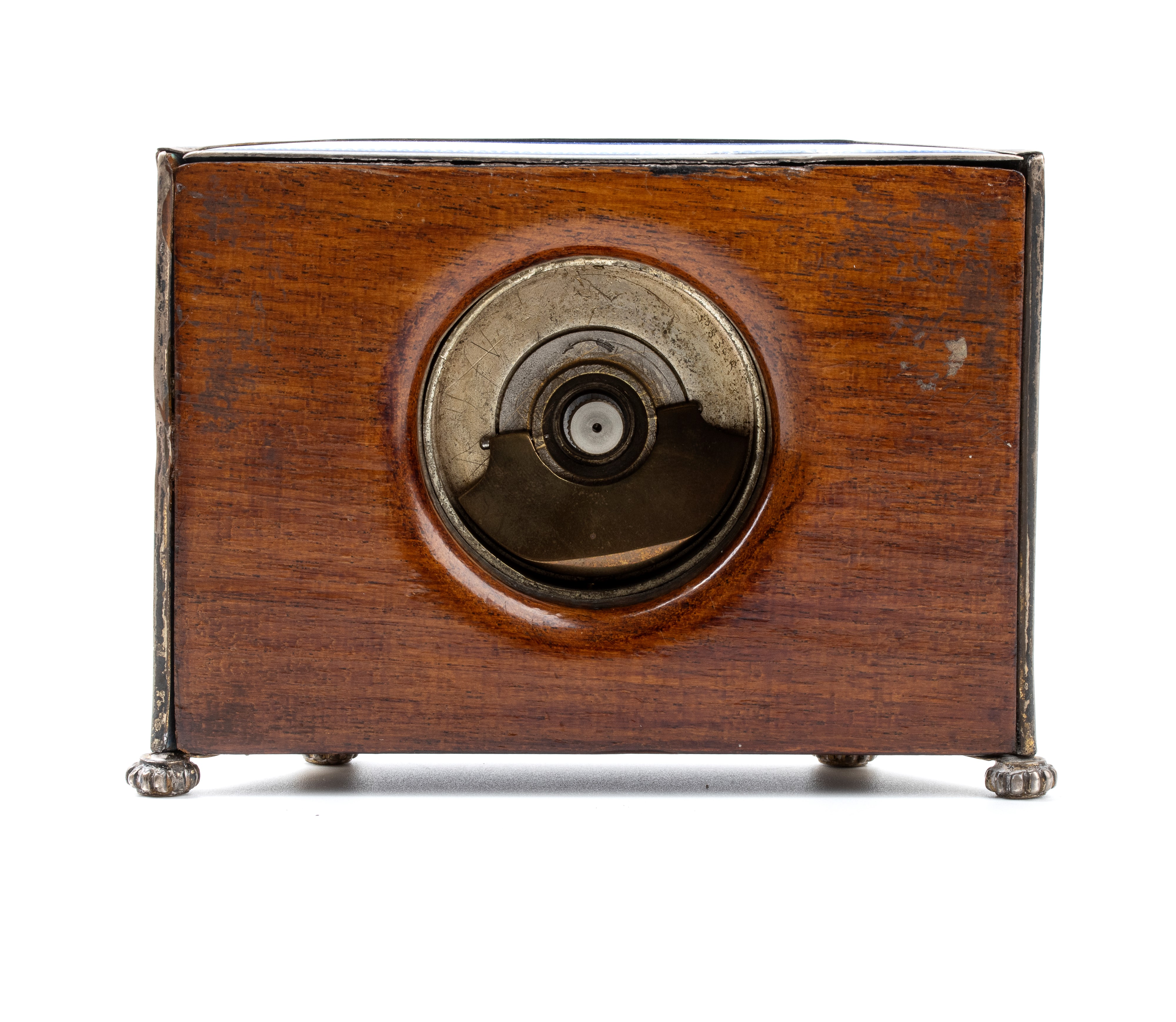 Orologio da tavolo Art Déco in argento e smalti