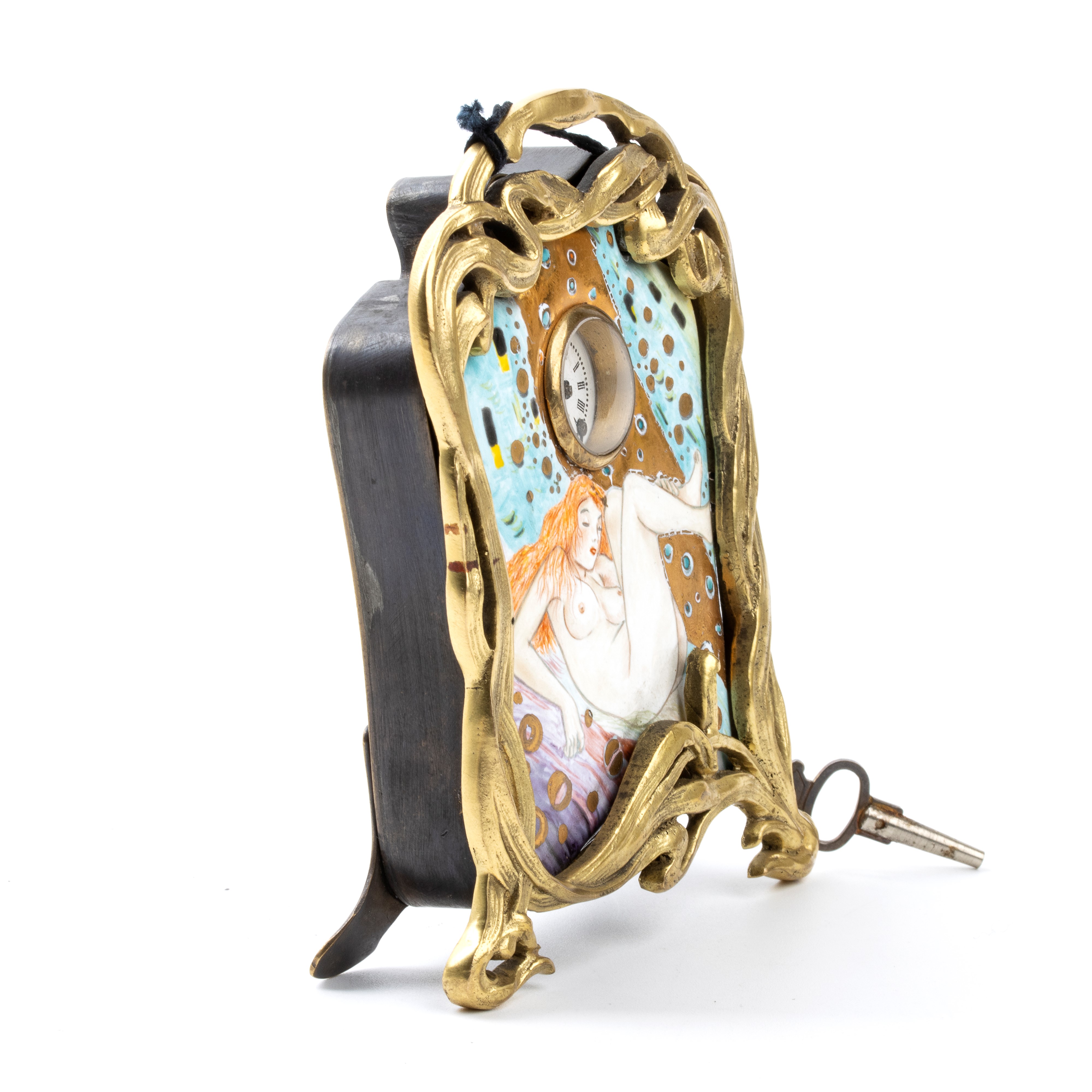 Orologio da Tavolo Art Nouveau con Smalti