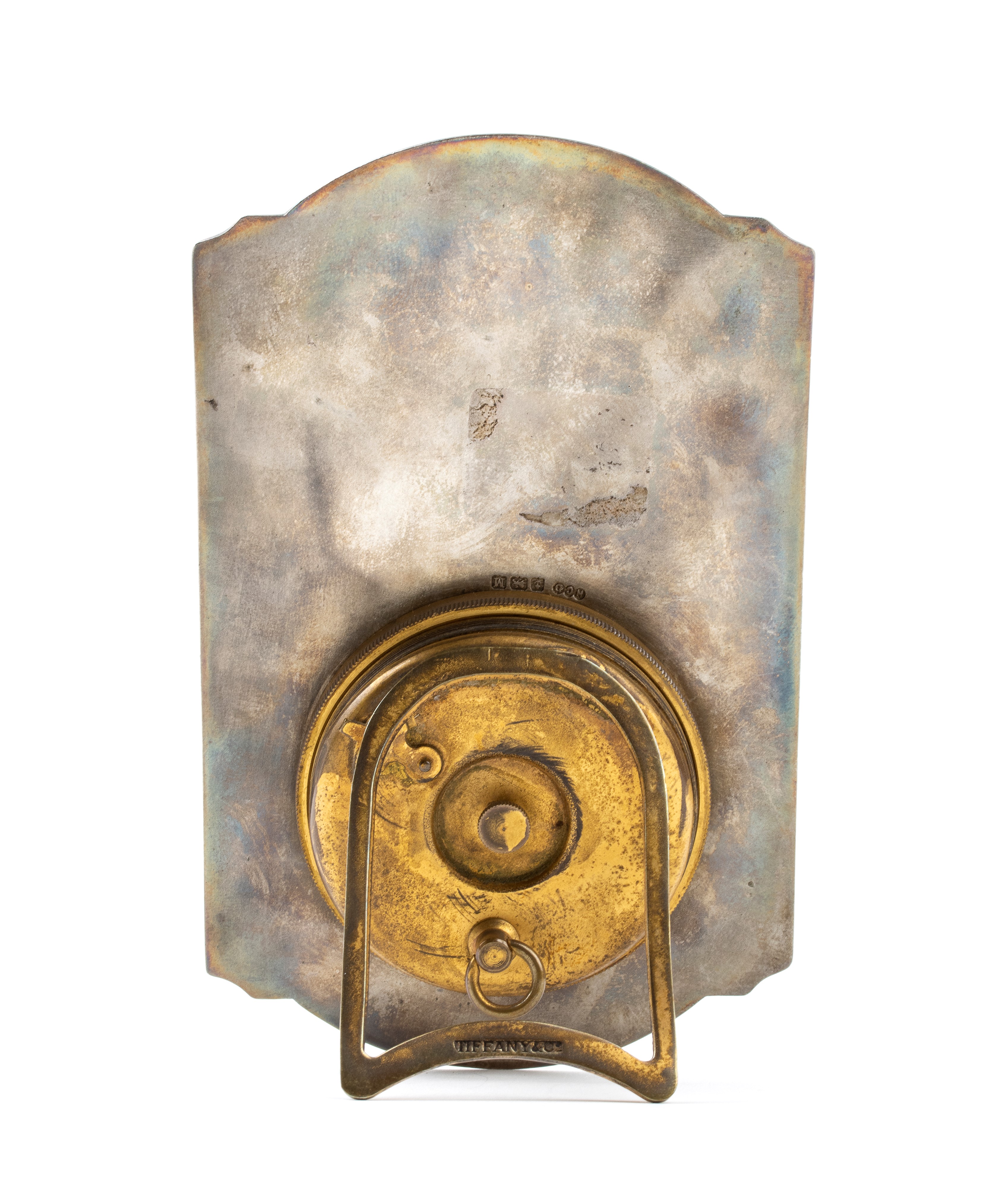 Orologio da tavolo Art Déco in argento e smalti