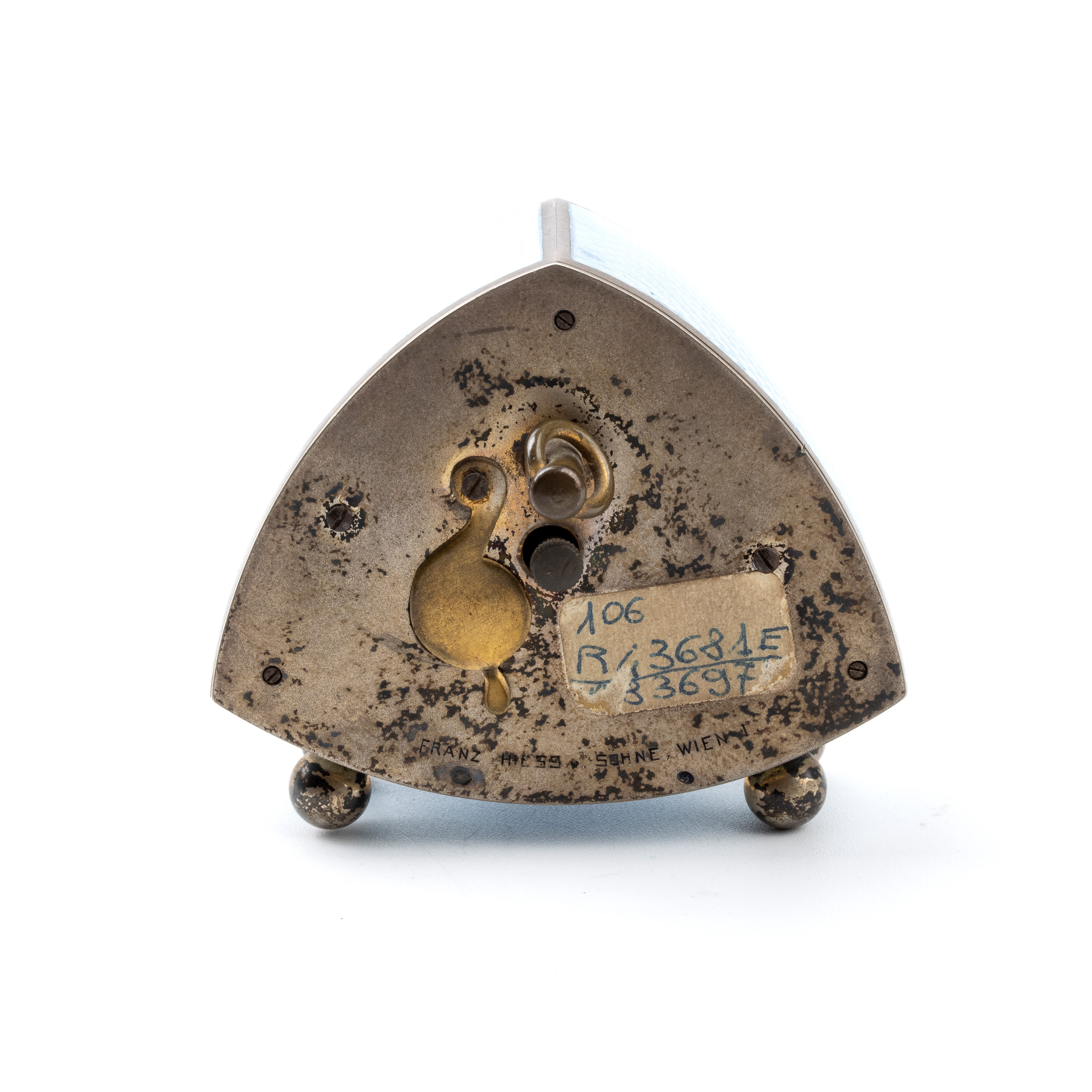 Orologio da tavolo Art Déco in argento e smalti