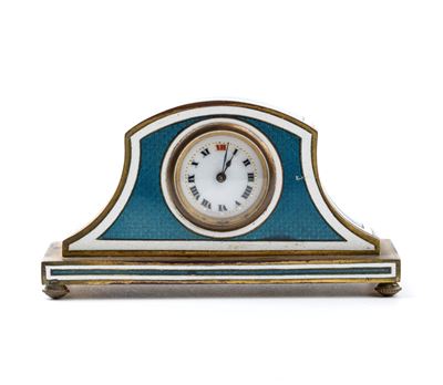 Orologio da Tavolo Art Déco con Smalti