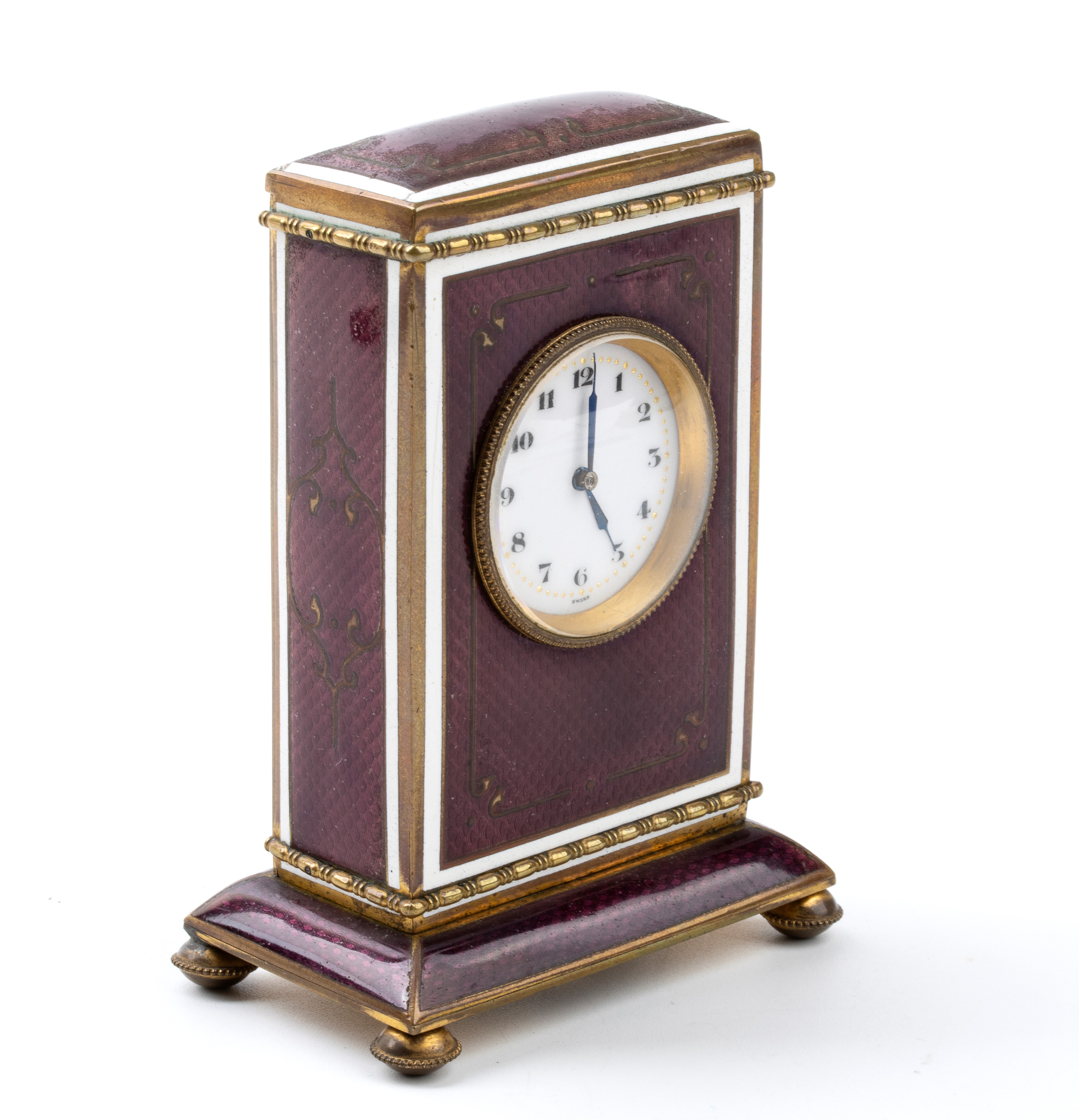 Orologio da Tavolo Art Déco con Smalti