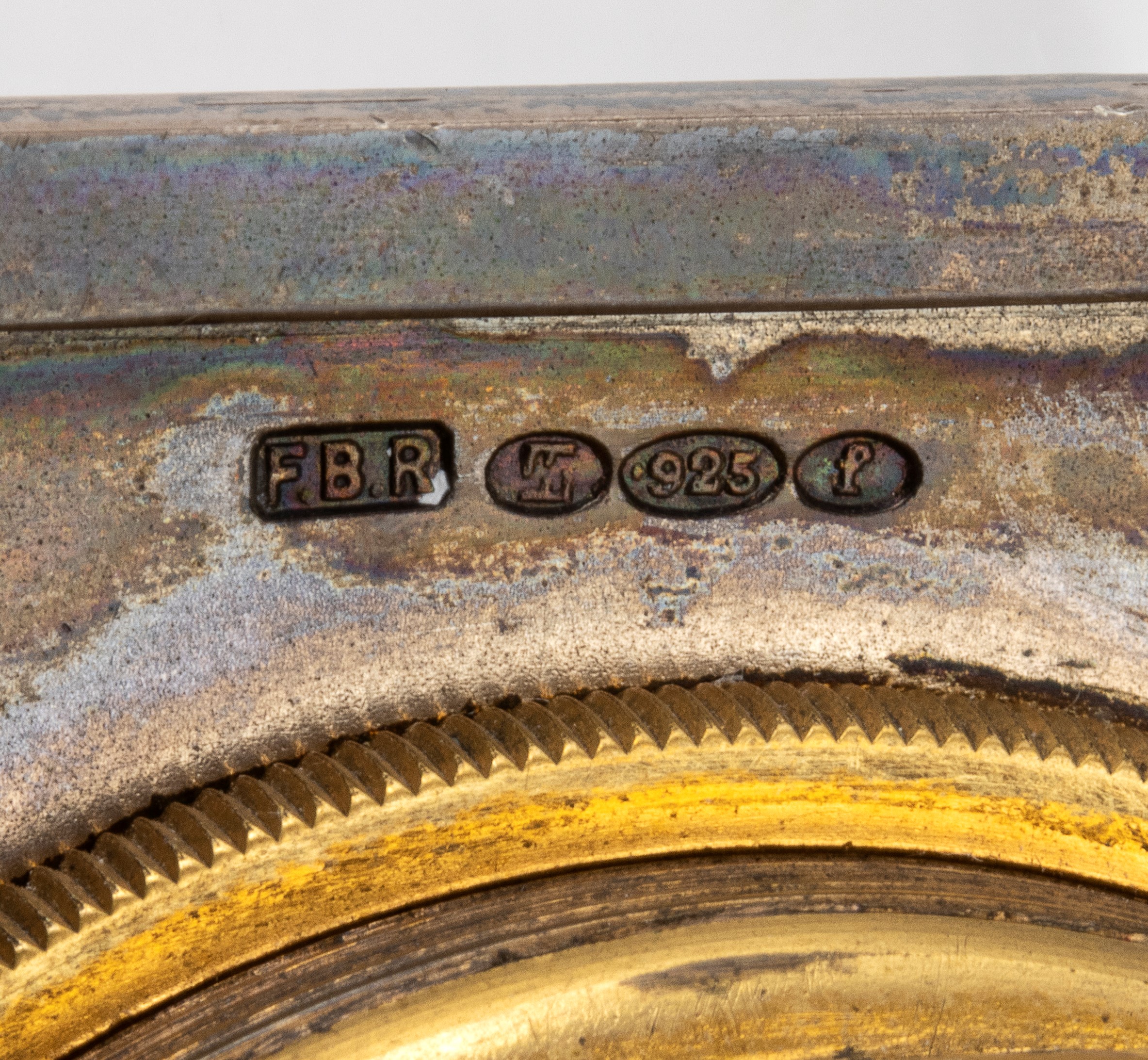 Orologio da tavolo Art Déco in argento e smalti