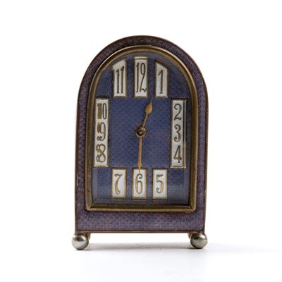 Orologio da Tavolo Art Déco con Smalti