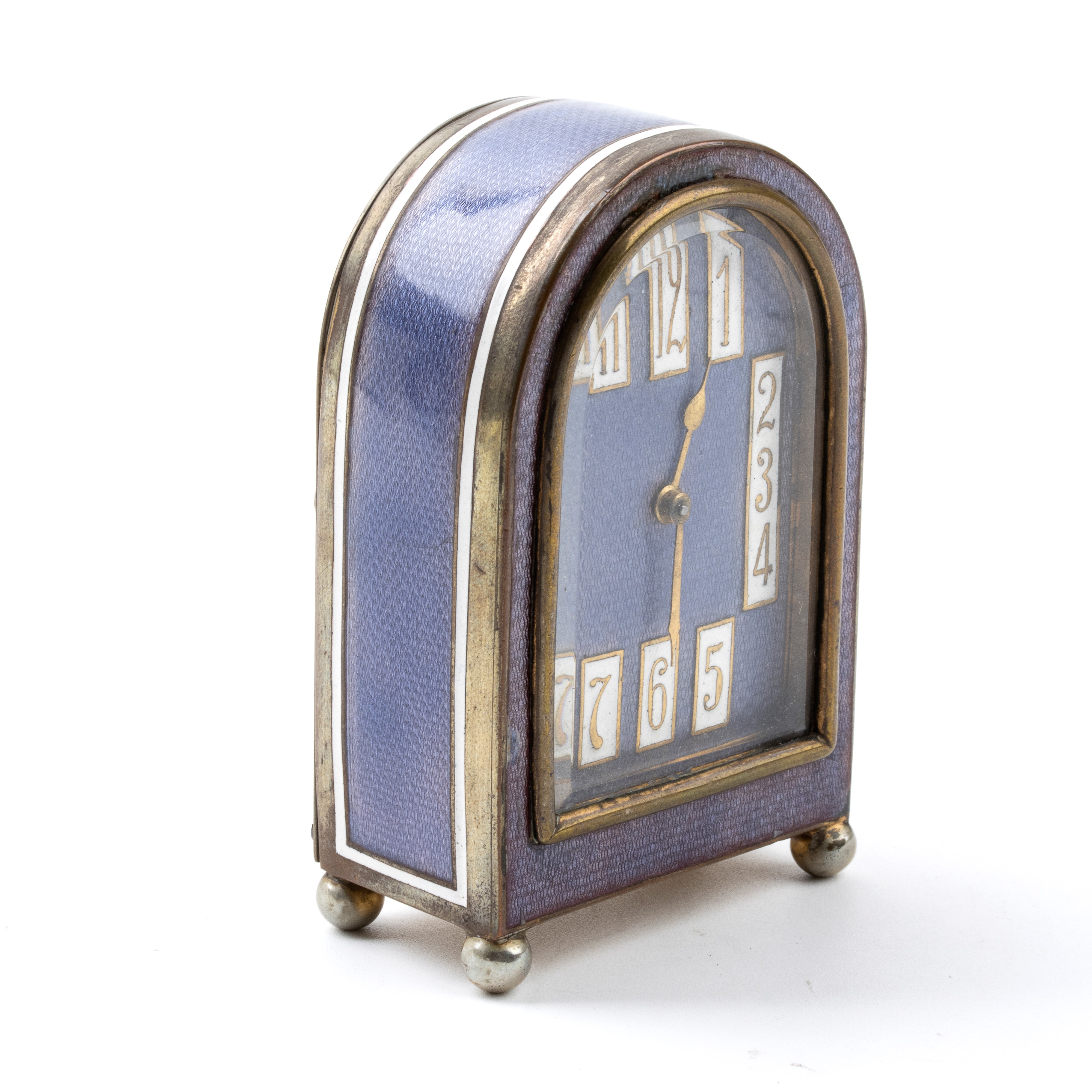 Orologio da Tavolo Art Déco con Smalti