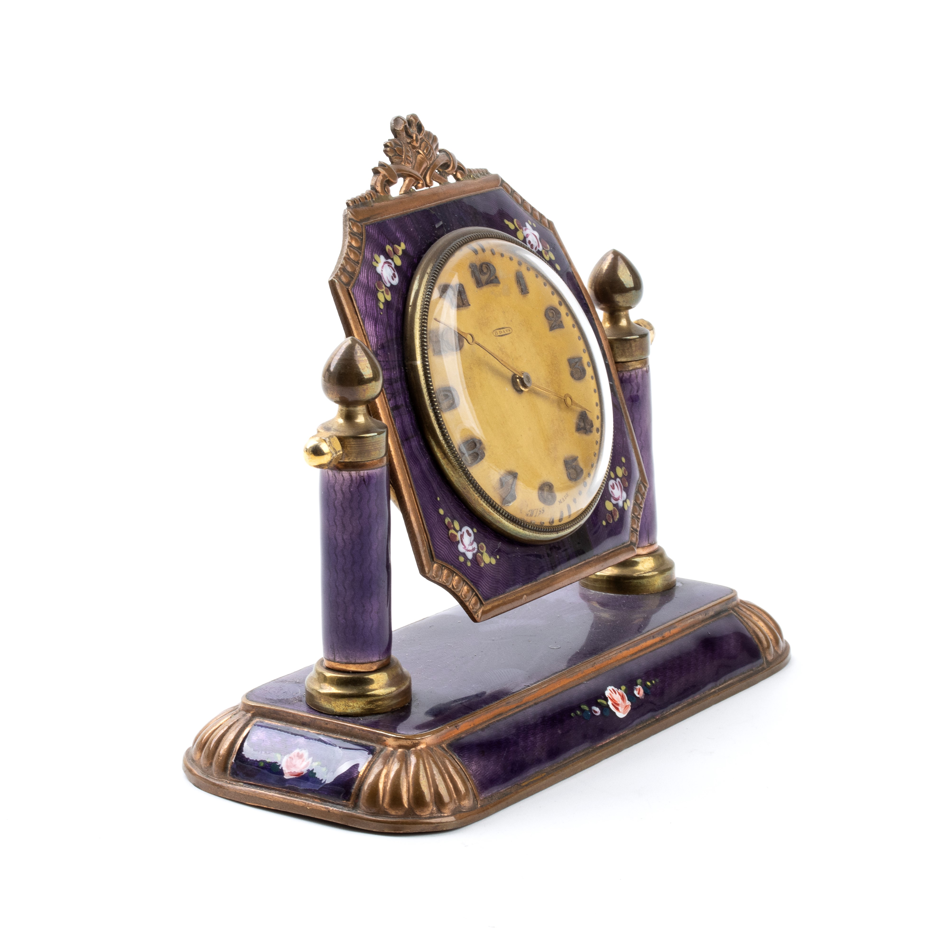 Orologio da Tavolo Art Déco con Smalti