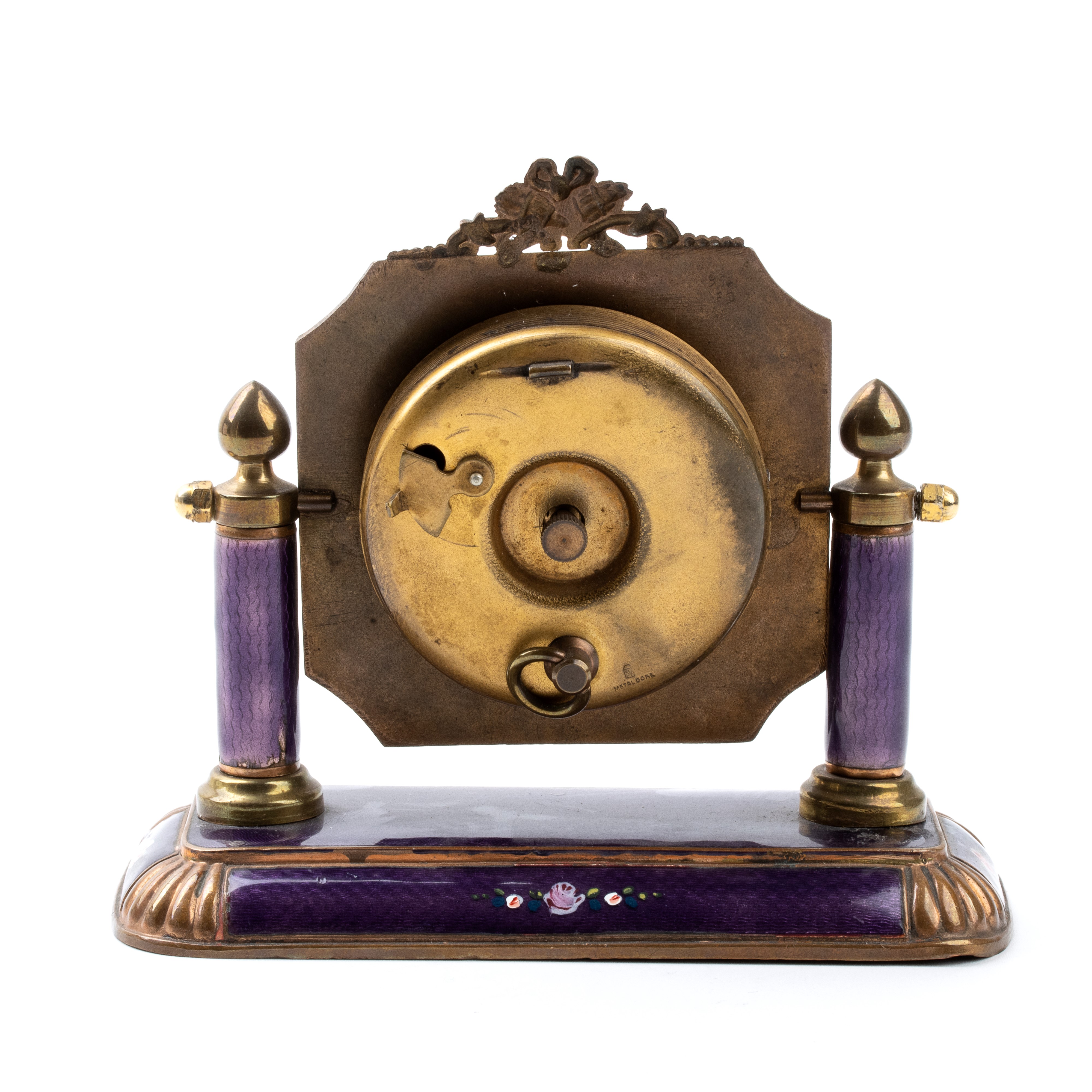 Orologio da Tavolo Art Déco con Smalti