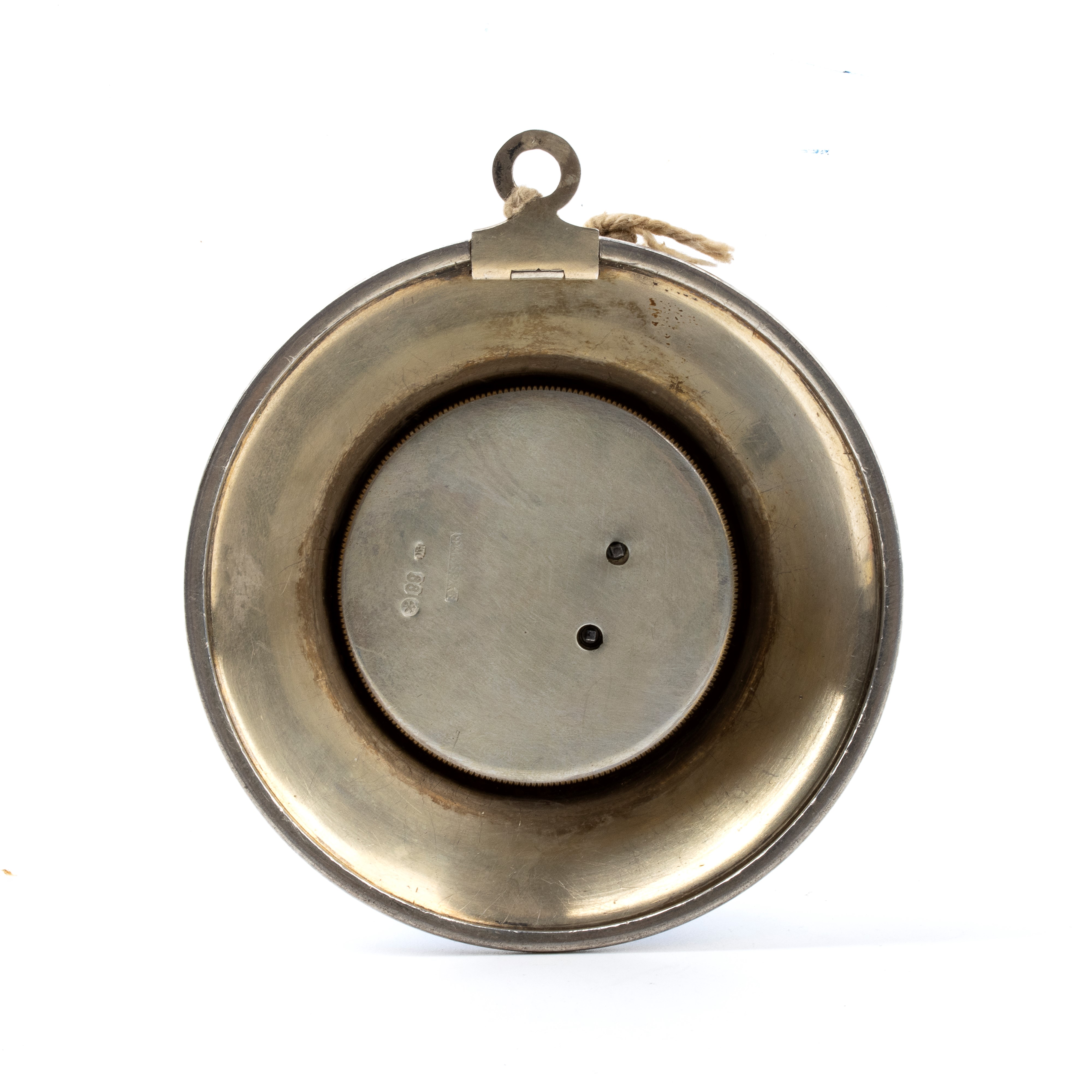 Orologio da parete Art Déco in argento dorato e smalti